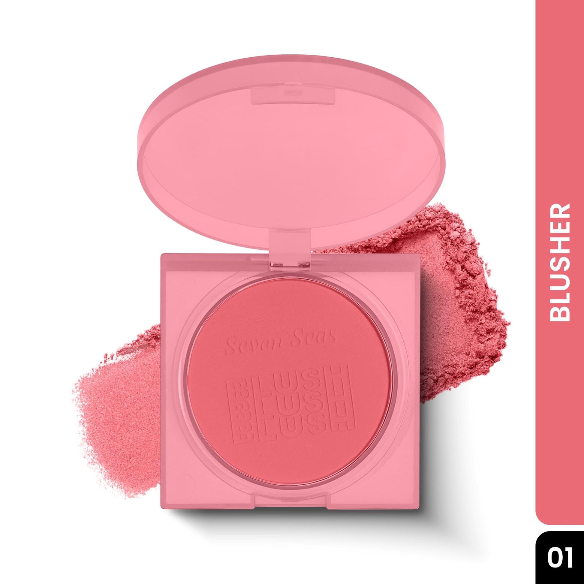 Seven Blusher Eyeshadow | Buildable Coverage | Easy To Blend | Perfect Pigmentation | Blusher Palette With Brush | Long Lasting | Matte Finish | Blusher Powder for Women - Seven Seas Cosmetics