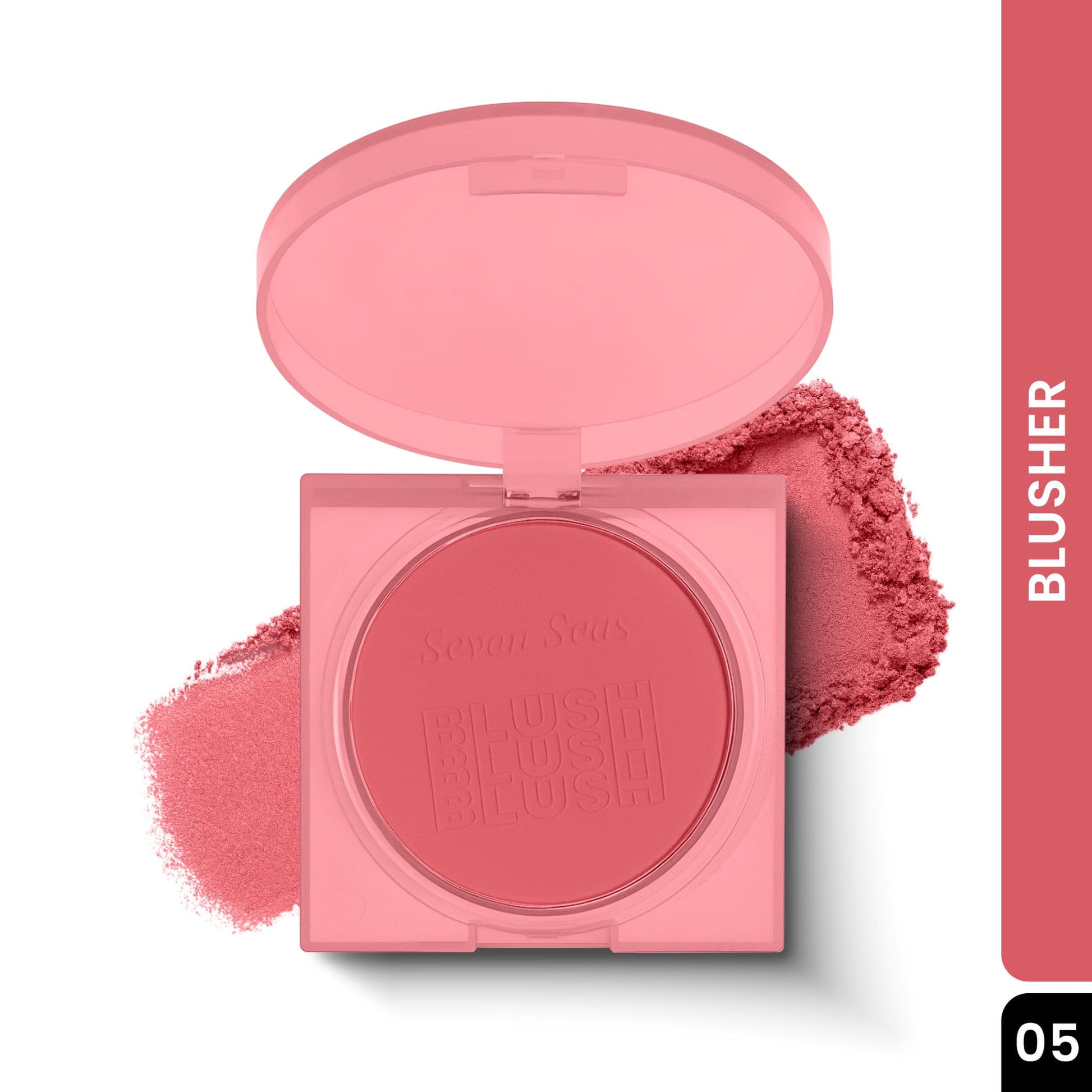 Seven Blusher Eyeshadow | Buildable Coverage | Easy To Blend | Perfect Pigmentation | Blusher Palette With Brush | Long Lasting | Matte Finish | Blusher Powder for Women - Seven Seas Cosmetics