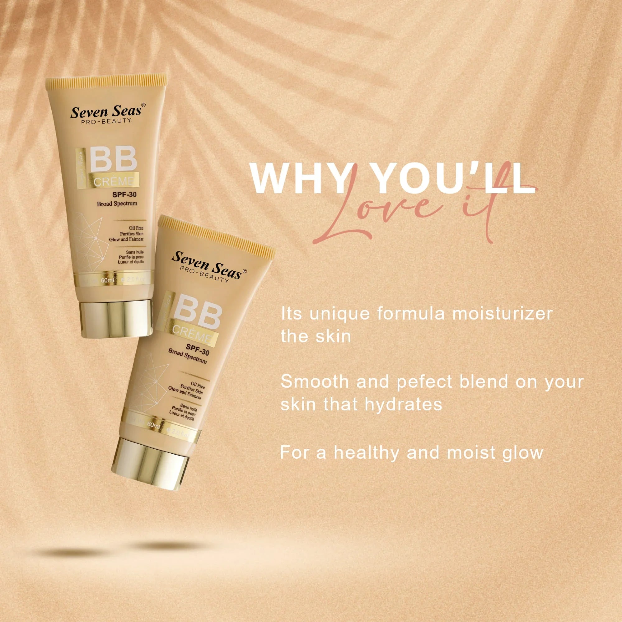 BB Cream Foundation SPF 30 | Glow and Coverage - Seven Seas Cosmetics