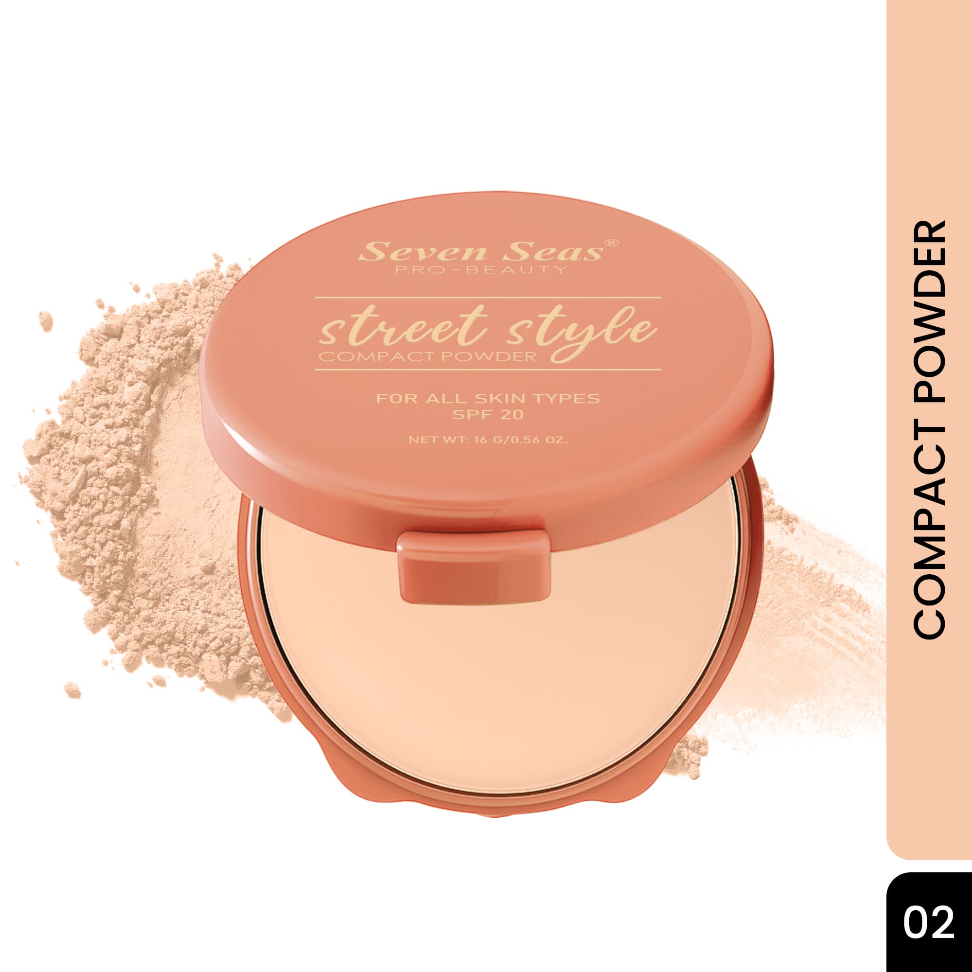 Seven Seas Absolute Compact Powder | Blends Effortlessly | Perfect Coverage | Comfortable Wear | Weightless Texture | Suitable for All Skin Types - Seven Seas Cosmetics