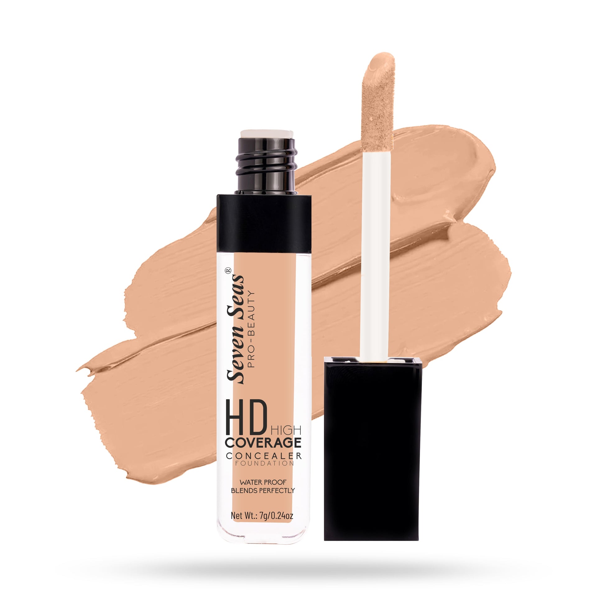 Seven Seas Full Coverage Concealer, Matte & Poreless | Ultra Blendable Matte finish waterproof Long Lasting concealer - Seven Seas Cosmetics