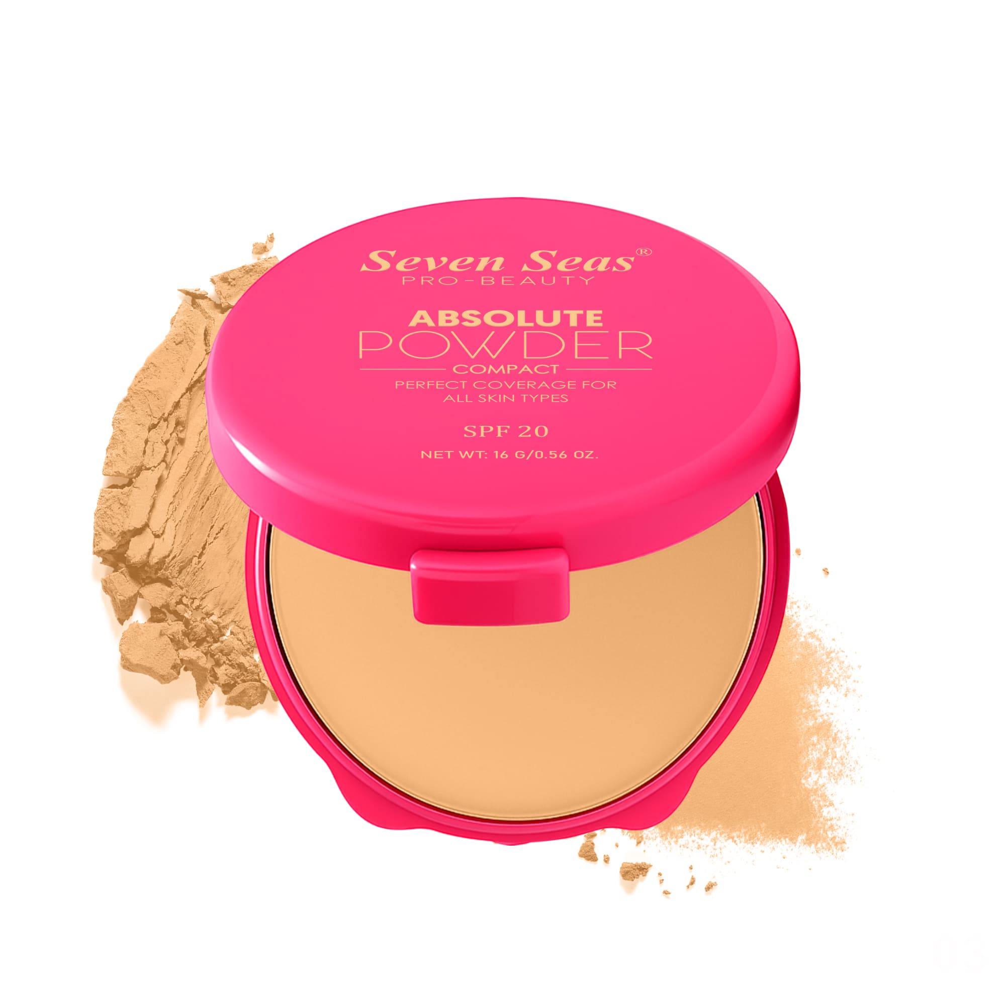 Seven Seas Absolute Compact Powder | Blends Effortlessly | Perfect Coverage | Comfortable Wear | Weightless Texture | Suitable for All Skin Types - Seven Seas Cosmetics