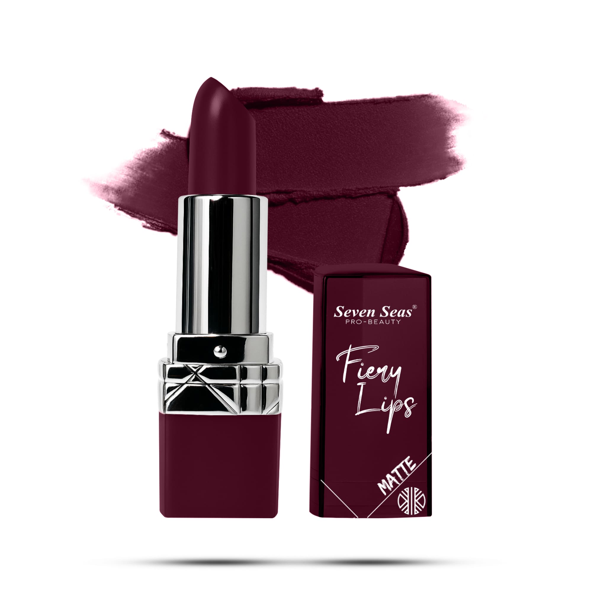 Seven Seas Fiery Lips Matte Lipstick | Long Lasting Matte Lipstick | Intense Matte Finish | Creamy Texture | Highly Pigmented Lipstick - Seven Seas Cosmetics