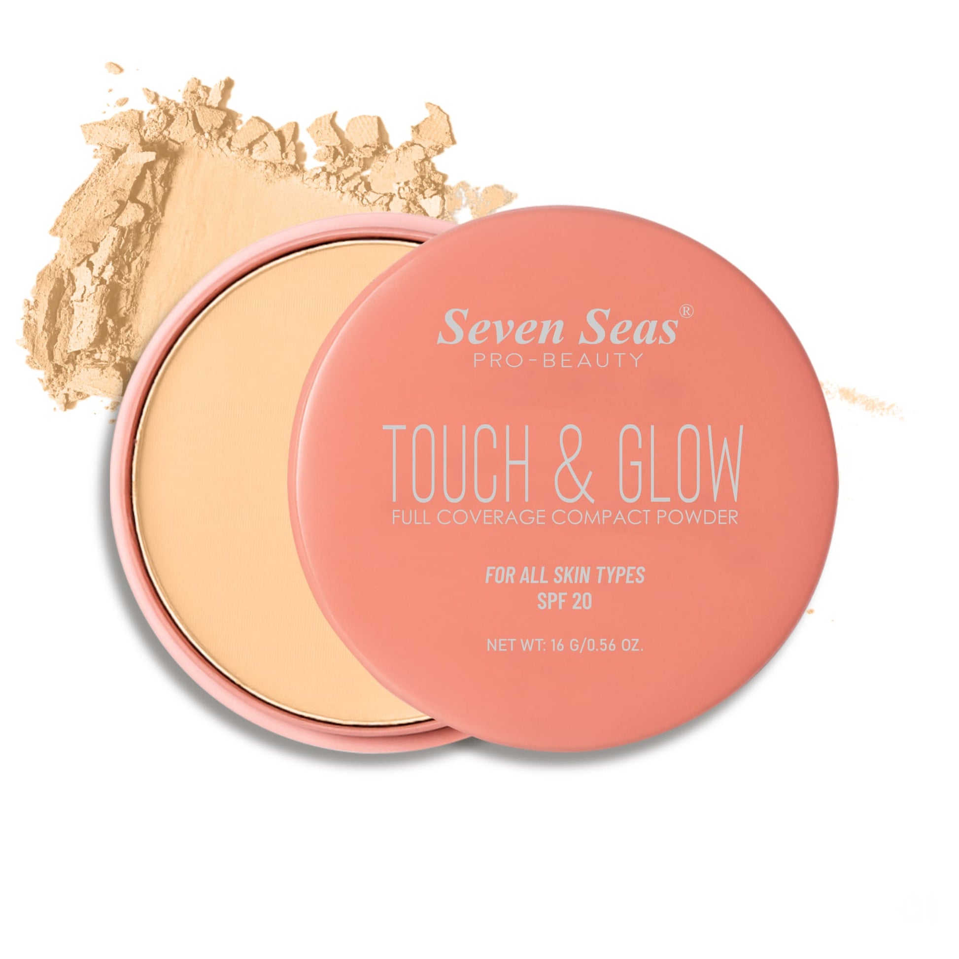 Seven Seas Touch & Glow Full Coverage Compact Powder | SPF-20 | Compact Powder for Women - Seven Seas Cosmetics