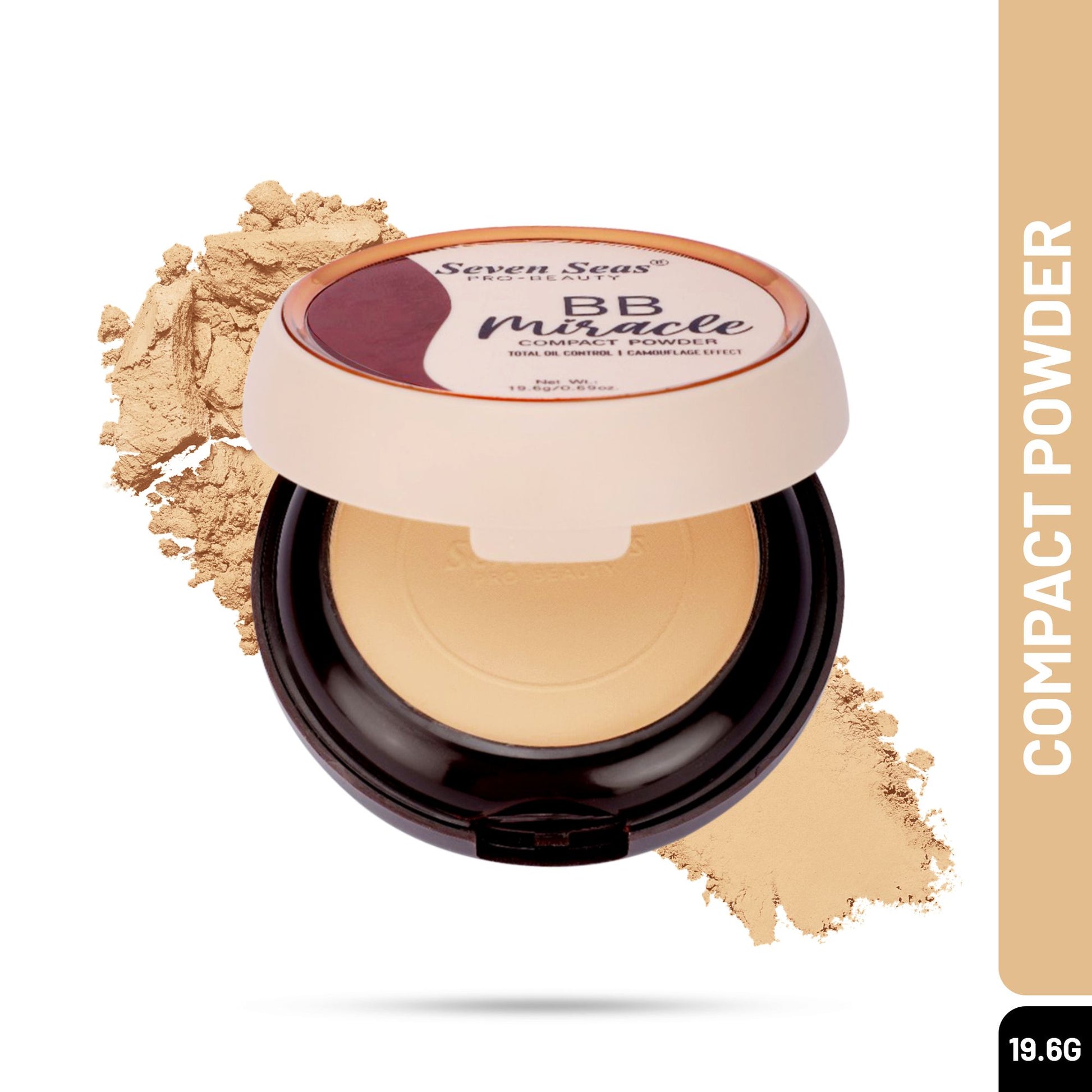 Seven Seas BB Miracle Compact Powder 2 in 1 Brightness Compact - Seven Seas Cosmetics