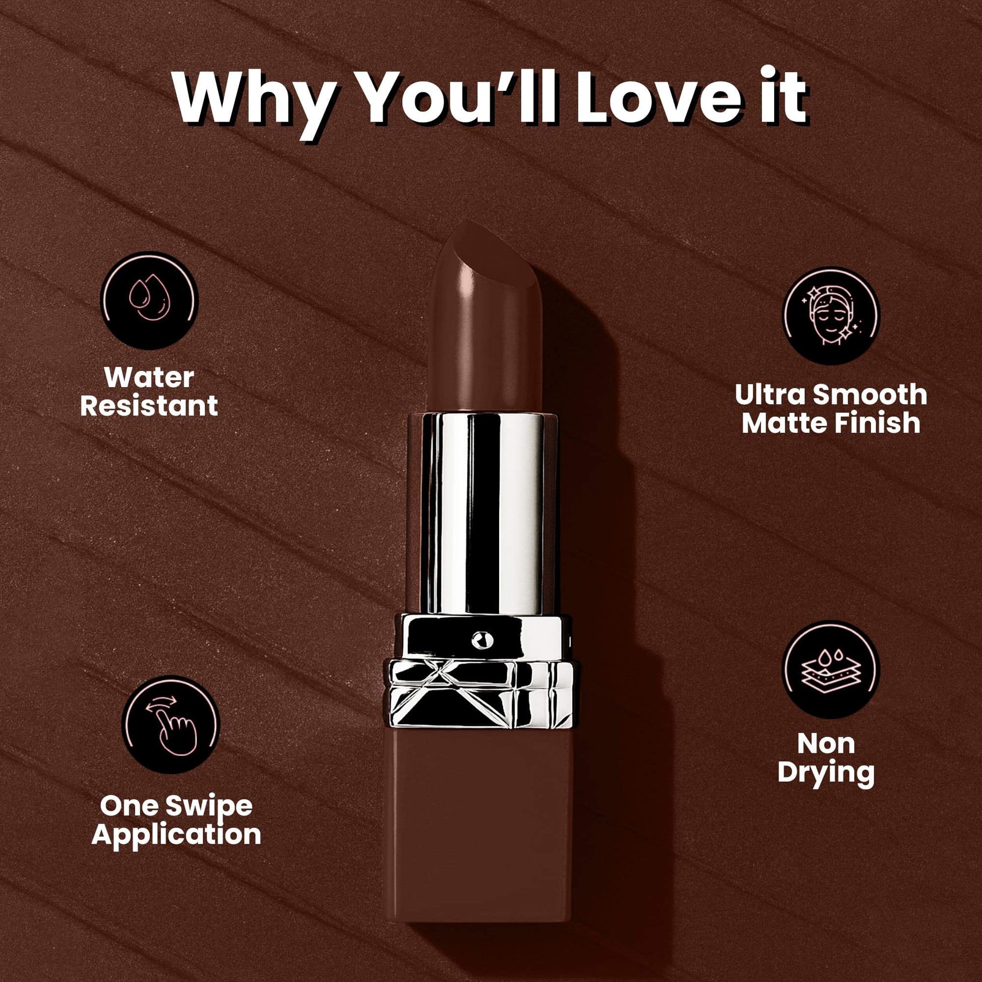 Seven Seas Fiery Lips Matte Lipstick | Long Lasting Matte Lipstick | Intense Matte Finish | Creamy Texture | Highly Pigmented Lipstick - Seven Seas Cosmetics
