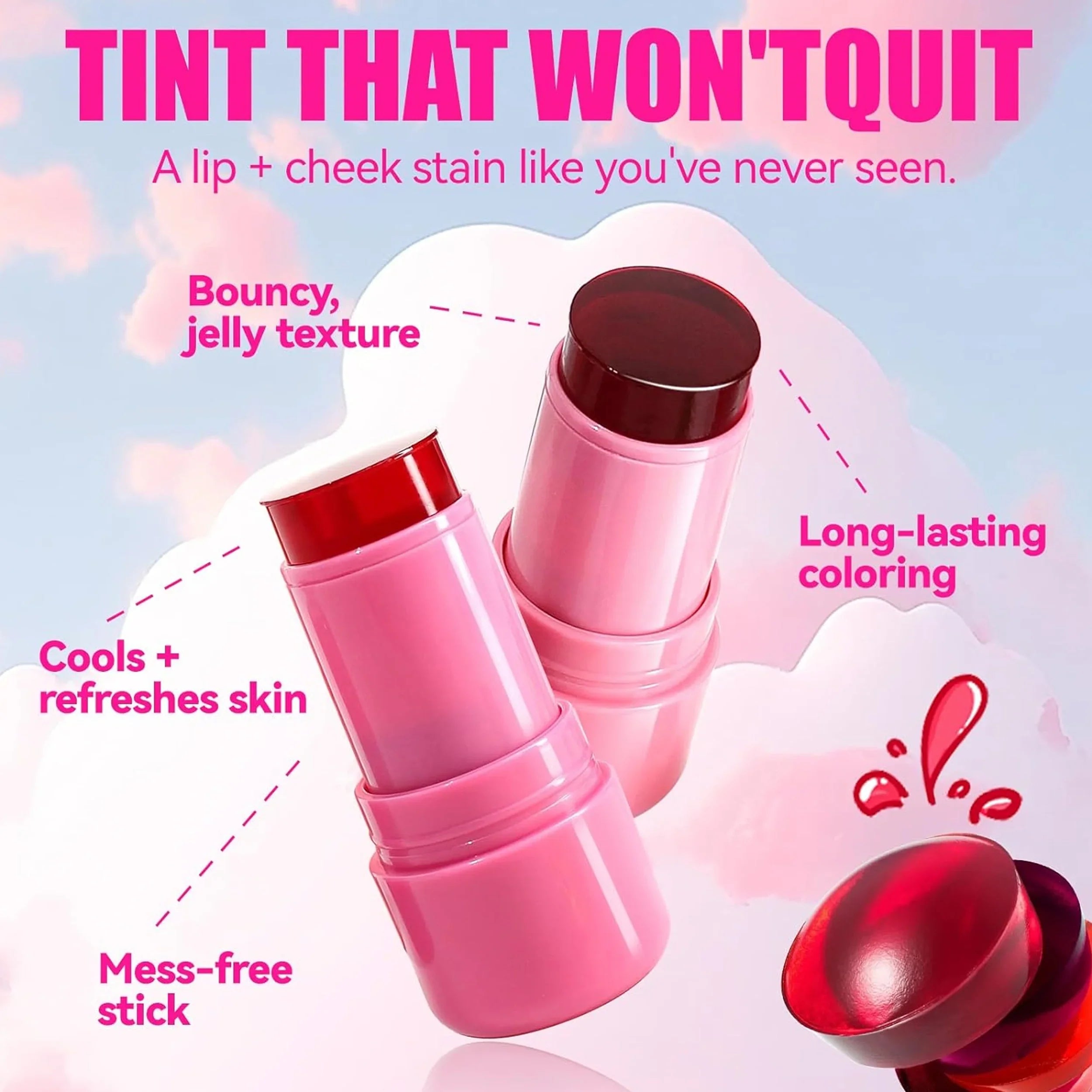 Seven Seas Matte Jelly Blush Tint | Moisturising Lip, Cheek & Eye Tint - Seven Seas Cosmetics