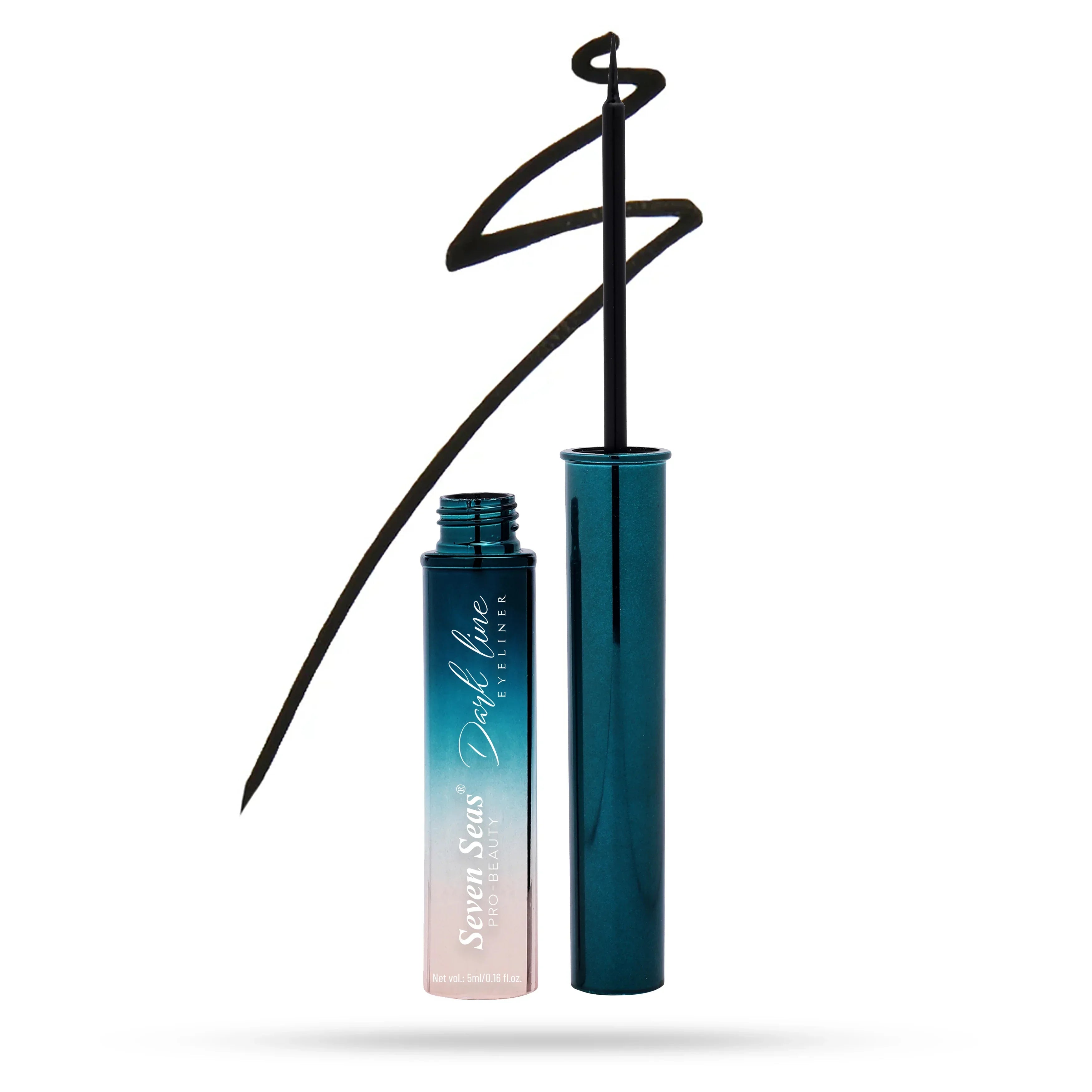 Dark Line Liquid Eyeliner | Long Lasting Waterproof Eye Makeup - Seven Seas Cosmetics