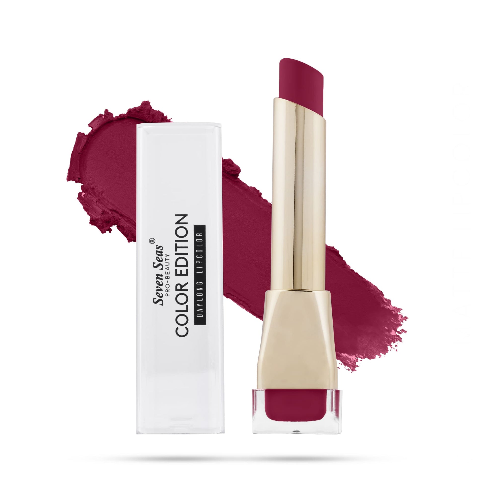 Seven Seas Color Edition Matte Lipstick | Highly Pigmented | Long Lasting | Waterproof | Smudgeproof | Single Coat Application | Lipstick for Women - Seven Seas Cosmetics