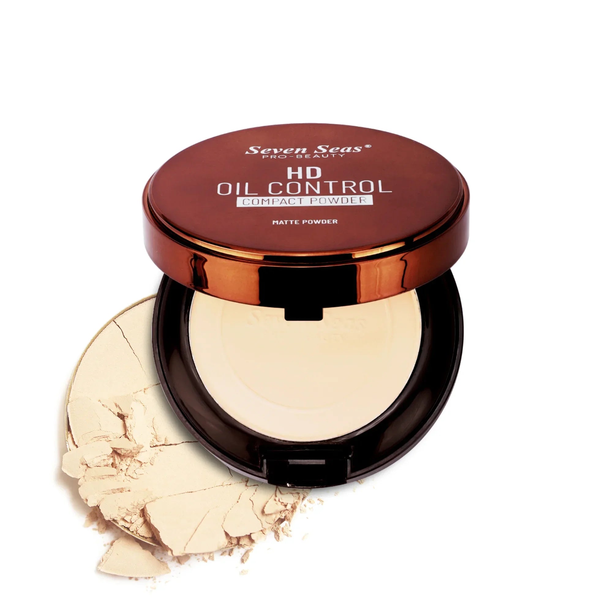 2 In 1 HD Oil Control Matte Finish Pressed Compact Powder - Seven Seas Cosmetics