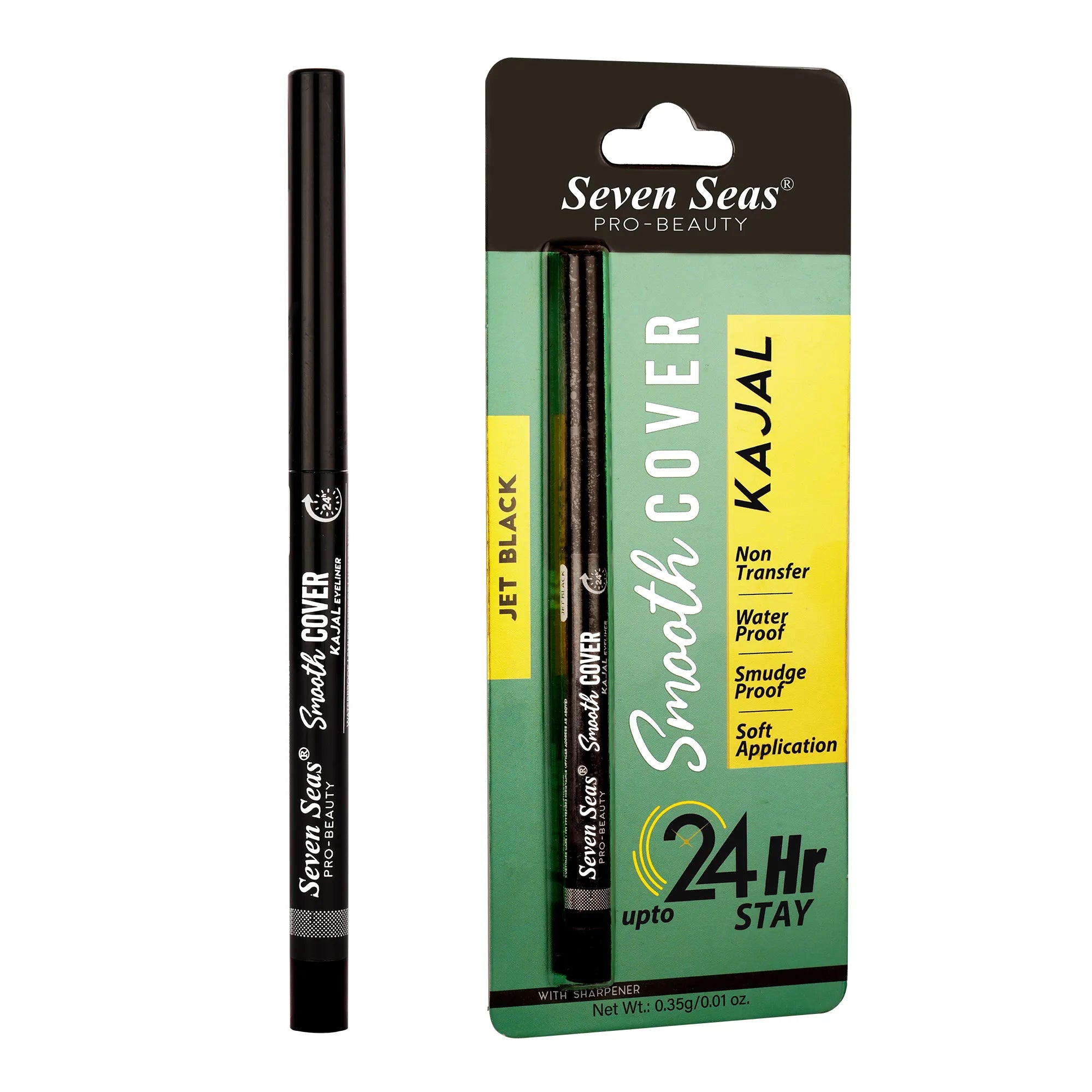 Jet Black Smooth Cover Kajal