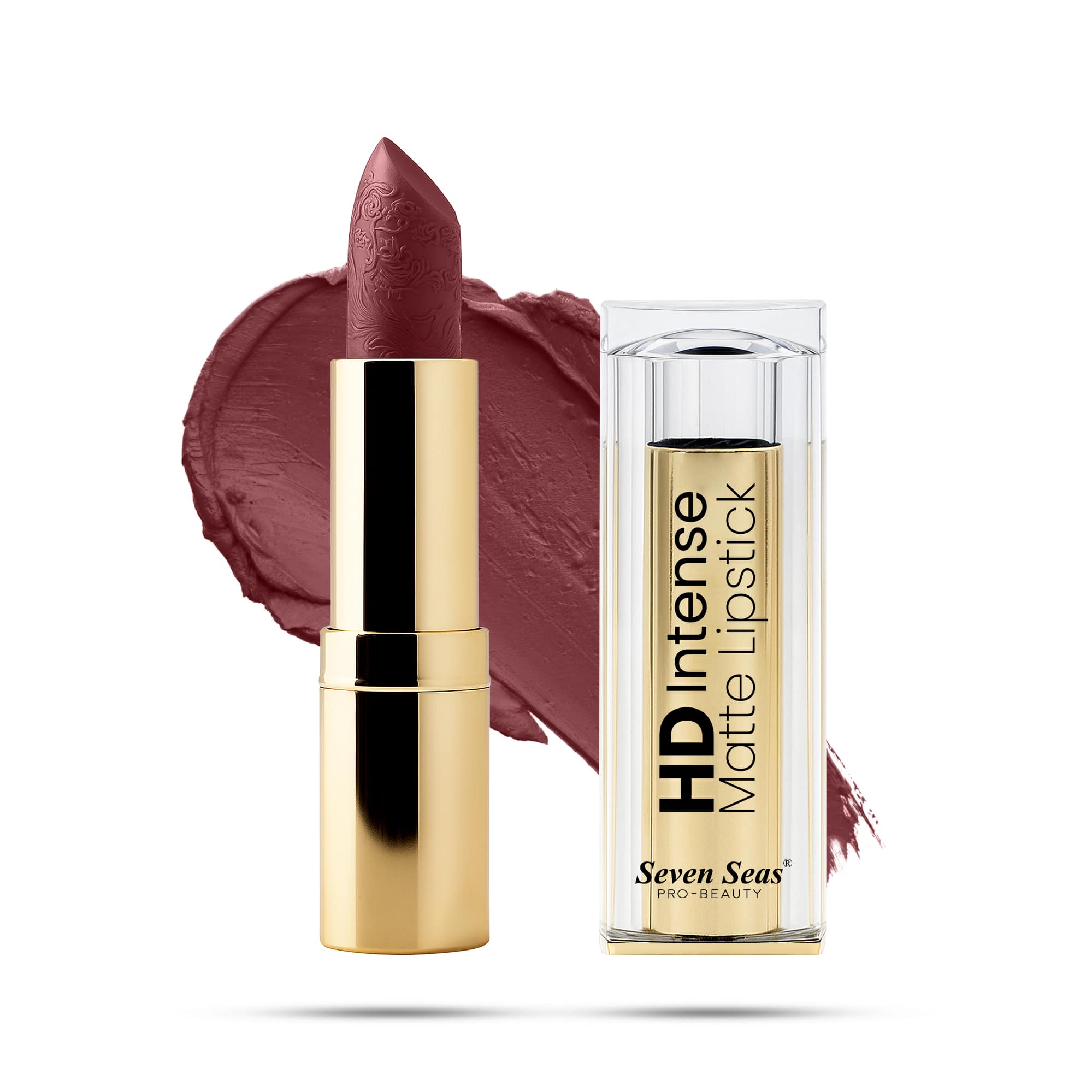 Seven Seas HD Intense Matte Lipstick | Non-Transfer | Lipstick For Women (607-Dark Coffee, 3.5G) - Seven Seas Cosmetics