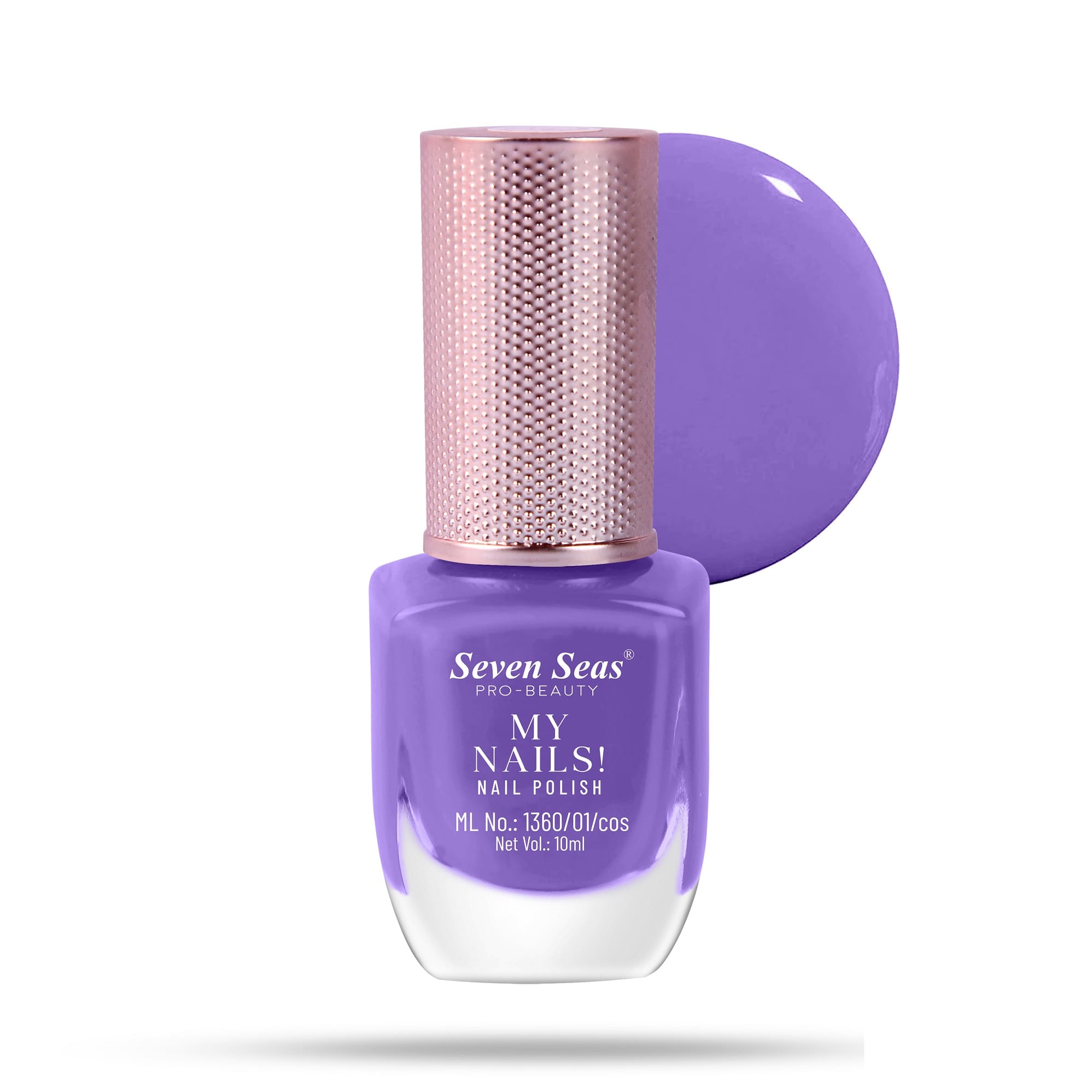 Seven Seas My Nails Nail Polish, High Colour Pay Off, Long Lasting, Quick Drying, Chip Resistant, Non-Staining, 10ml - Seven Seas Cosmetics