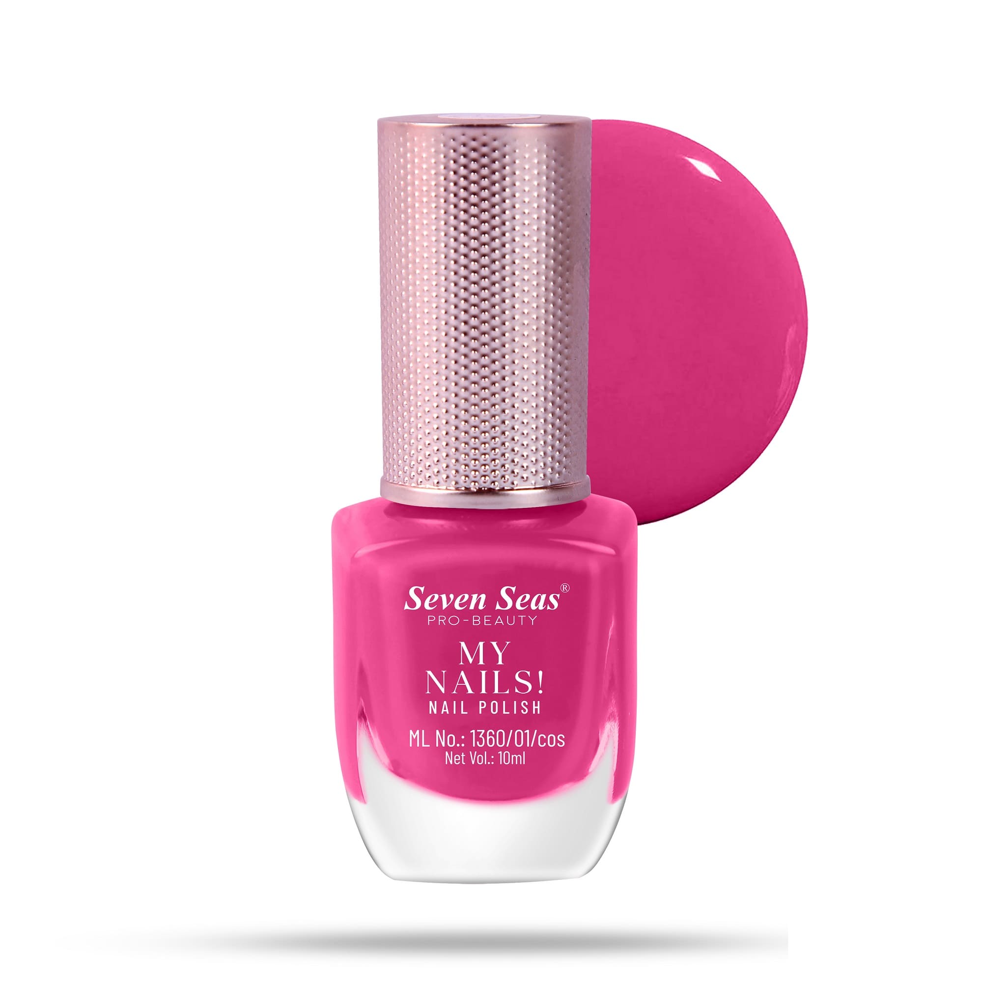 Seven Seas My Nails Nail Polish, High Colour Pay Off, Long Lasting, Quick Drying, Chip Resistant, Non-Staining, 10ml - Seven Seas Cosmetics