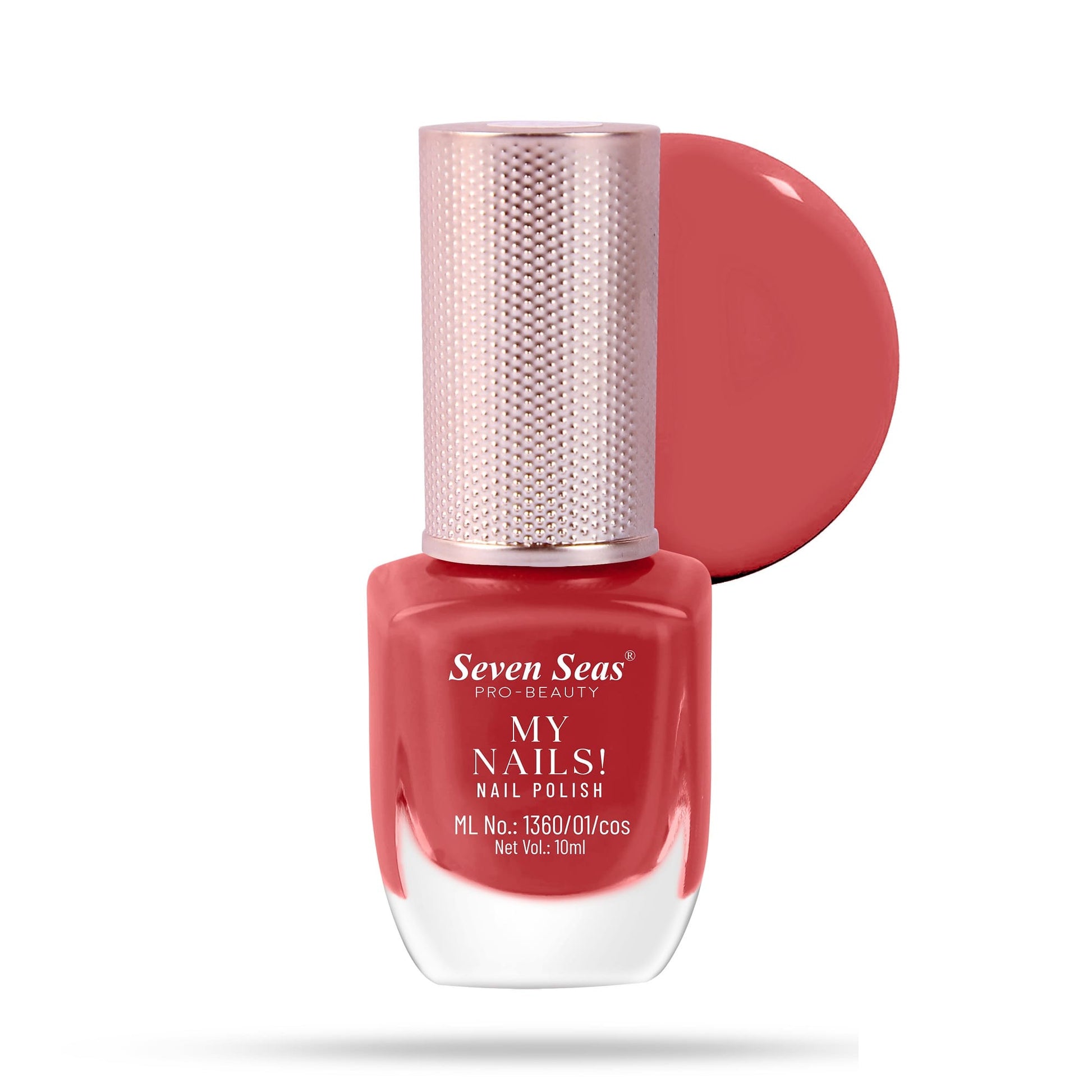 Seven Seas My Nails Nail Polish, High Colour Pay Off, Long Lasting, Quick Drying, Chip Resistant, Non-Staining, 10ml - Seven Seas Cosmetics