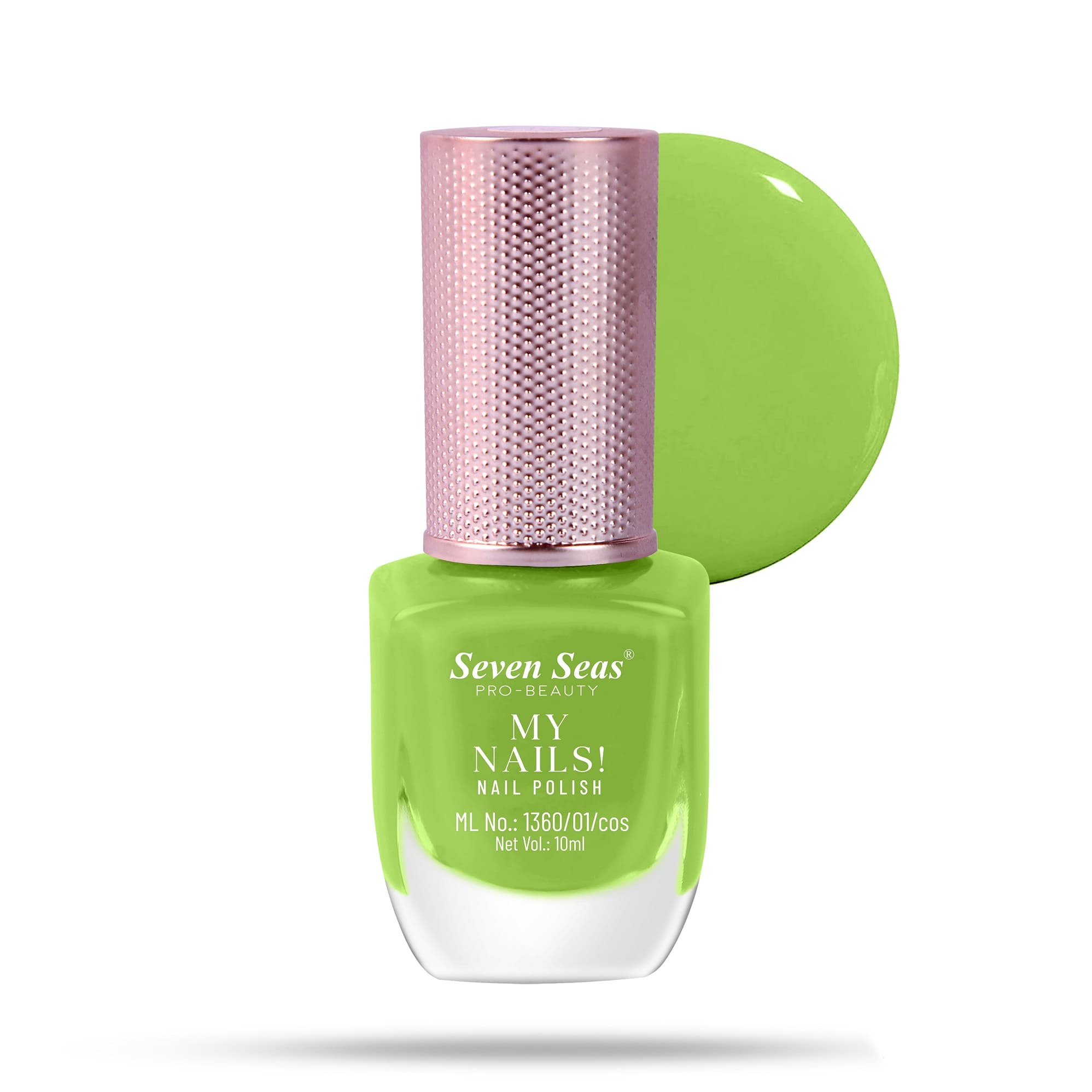 Seven Seas My Nails Nail Polish, High Colour Pay Off, Long Lasting, Quick Drying, Chip Resistant, Non-Staining, 10ml - Seven Seas Cosmetics