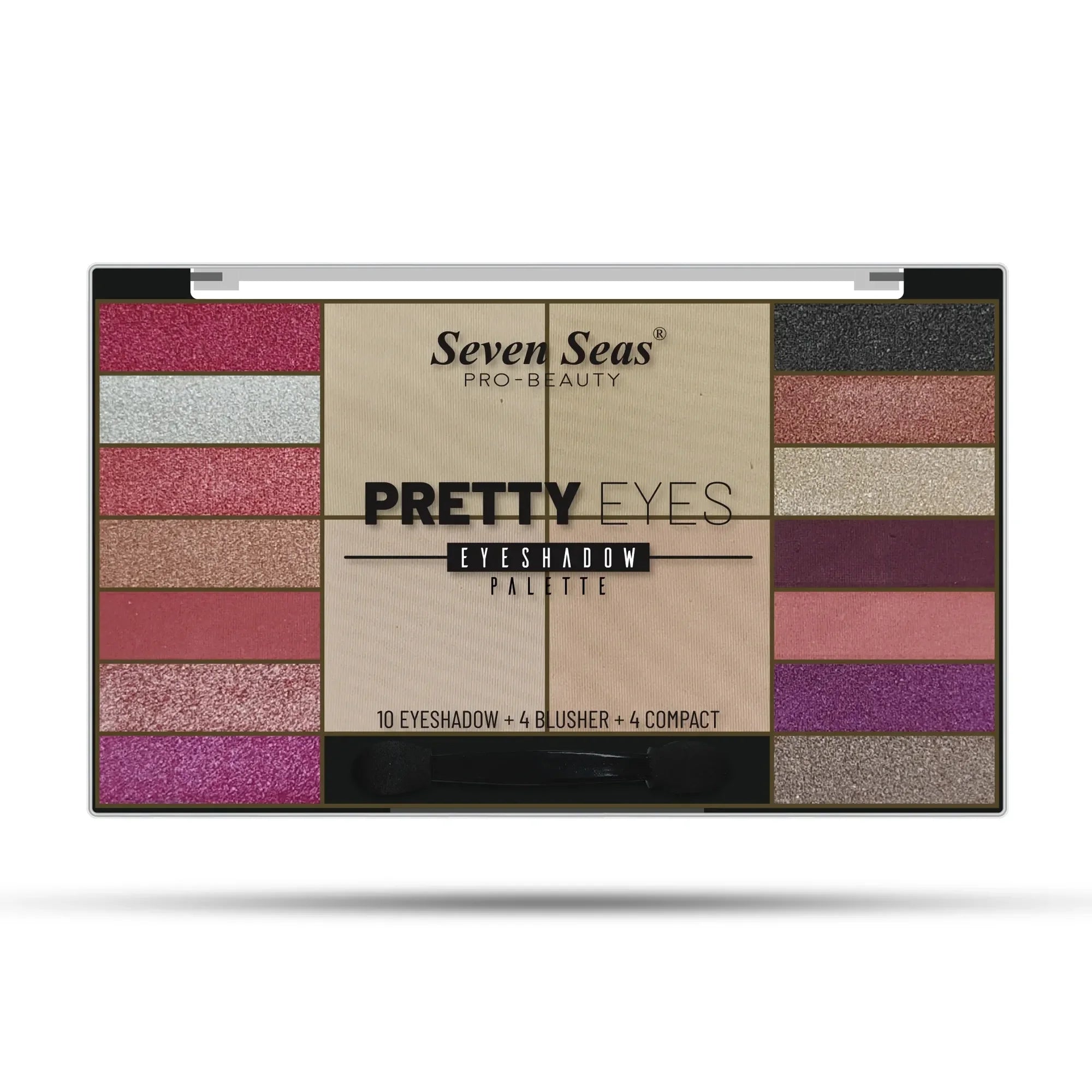 Pretty Eye Eyeshadow Palette | Matte, Semi Matte & Shimmer Shades - Seven Seas Cosmetics