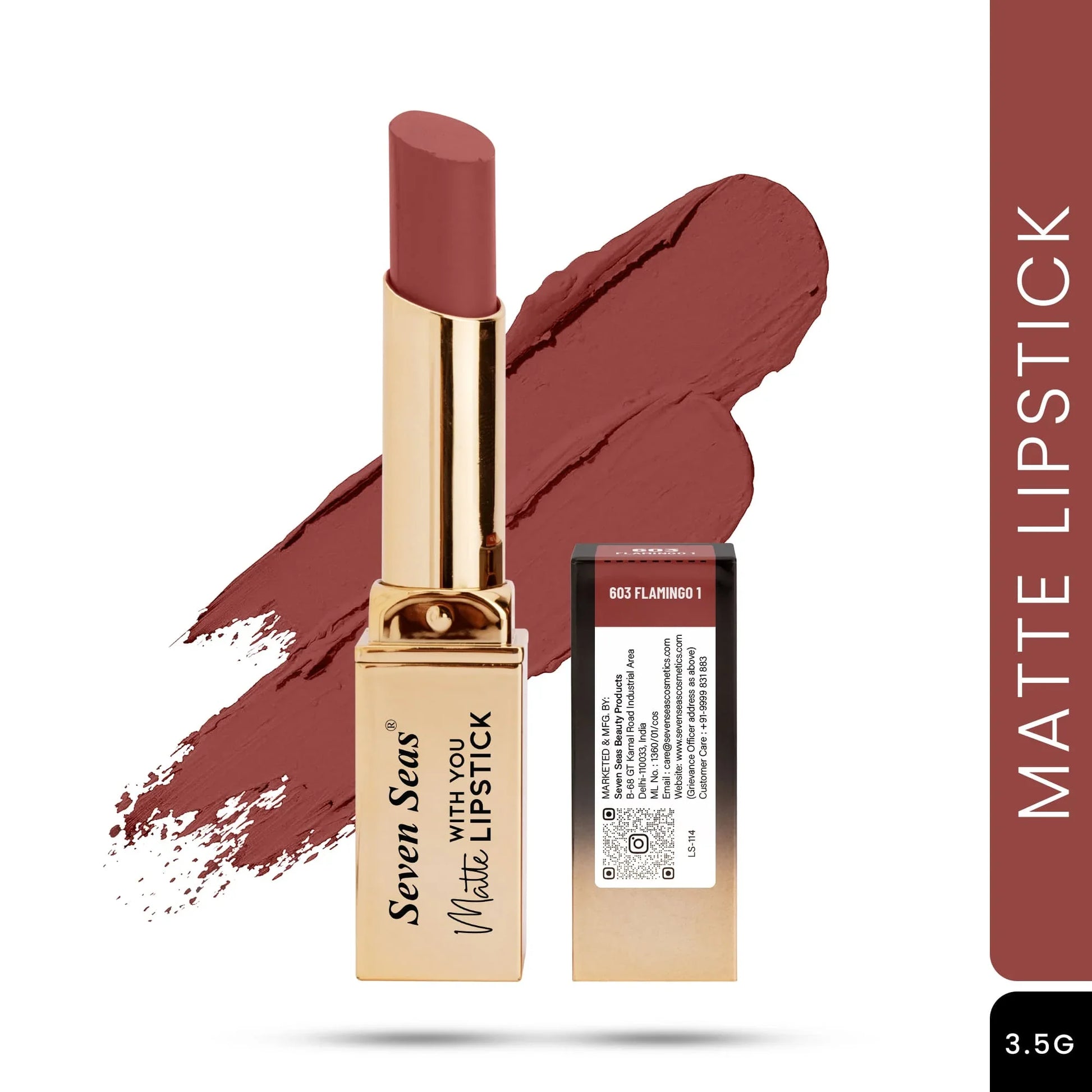 Seven Seas Matte With You Lipstick - Seven Seas Cosmetics
