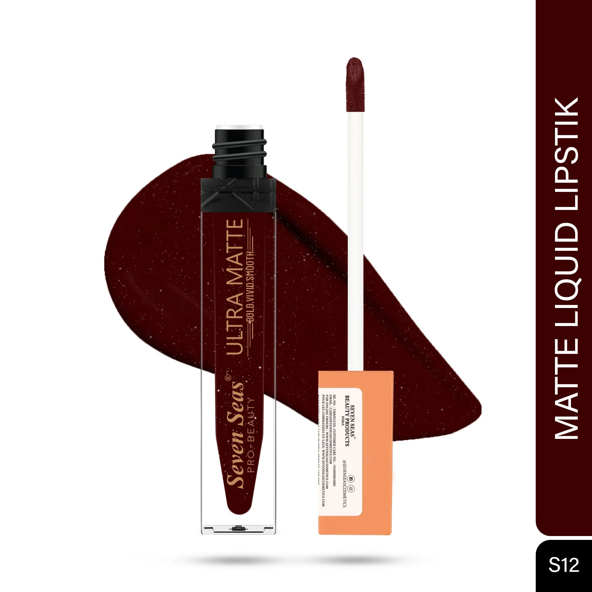 Ultra Matte Liquid Lipstick | High Pigment, Long Lasting Wear - Seven Seas Cosmetics