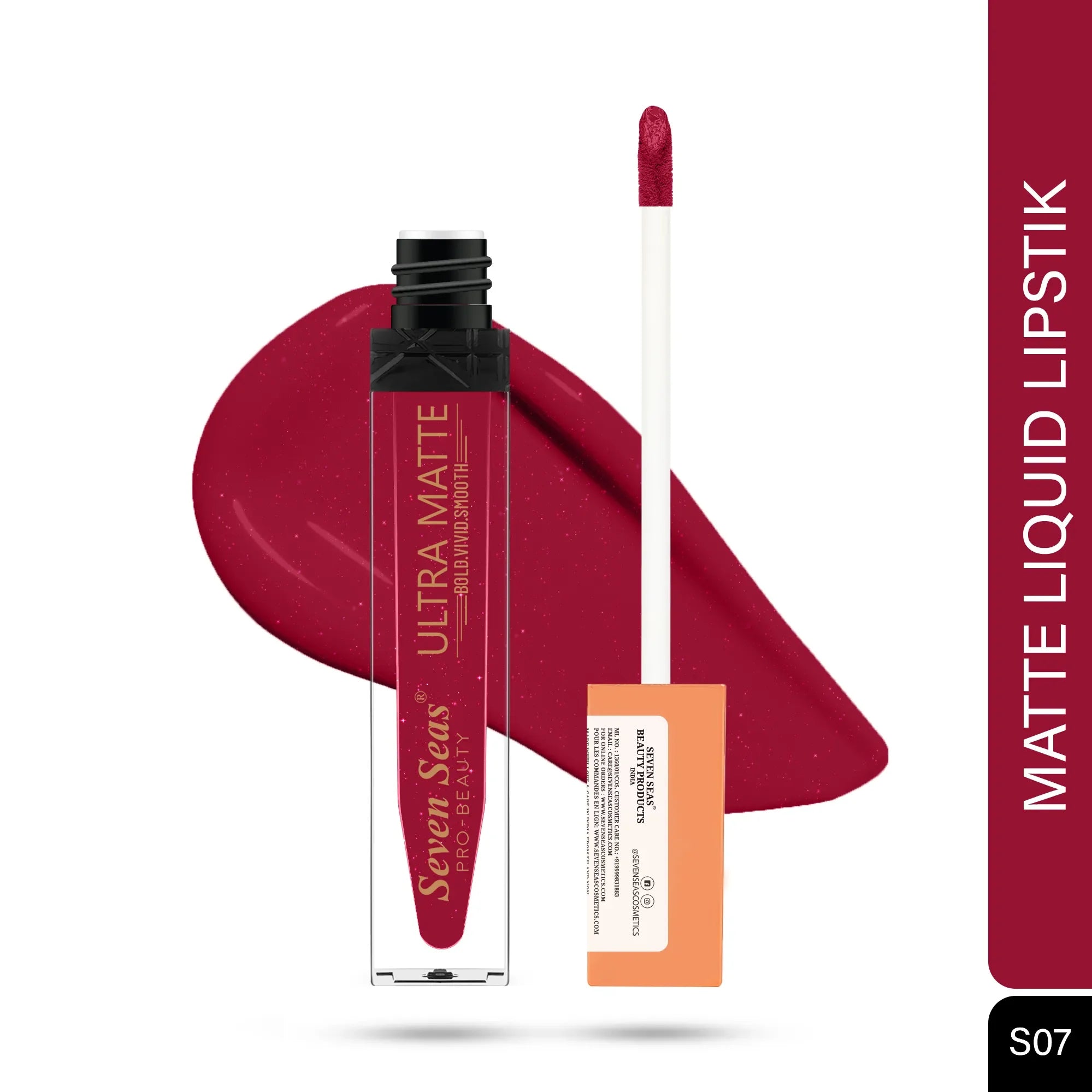 Ultra Matte Liquid Lipstick | High Pigment, Long Lasting Wear - Seven Seas Cosmetics