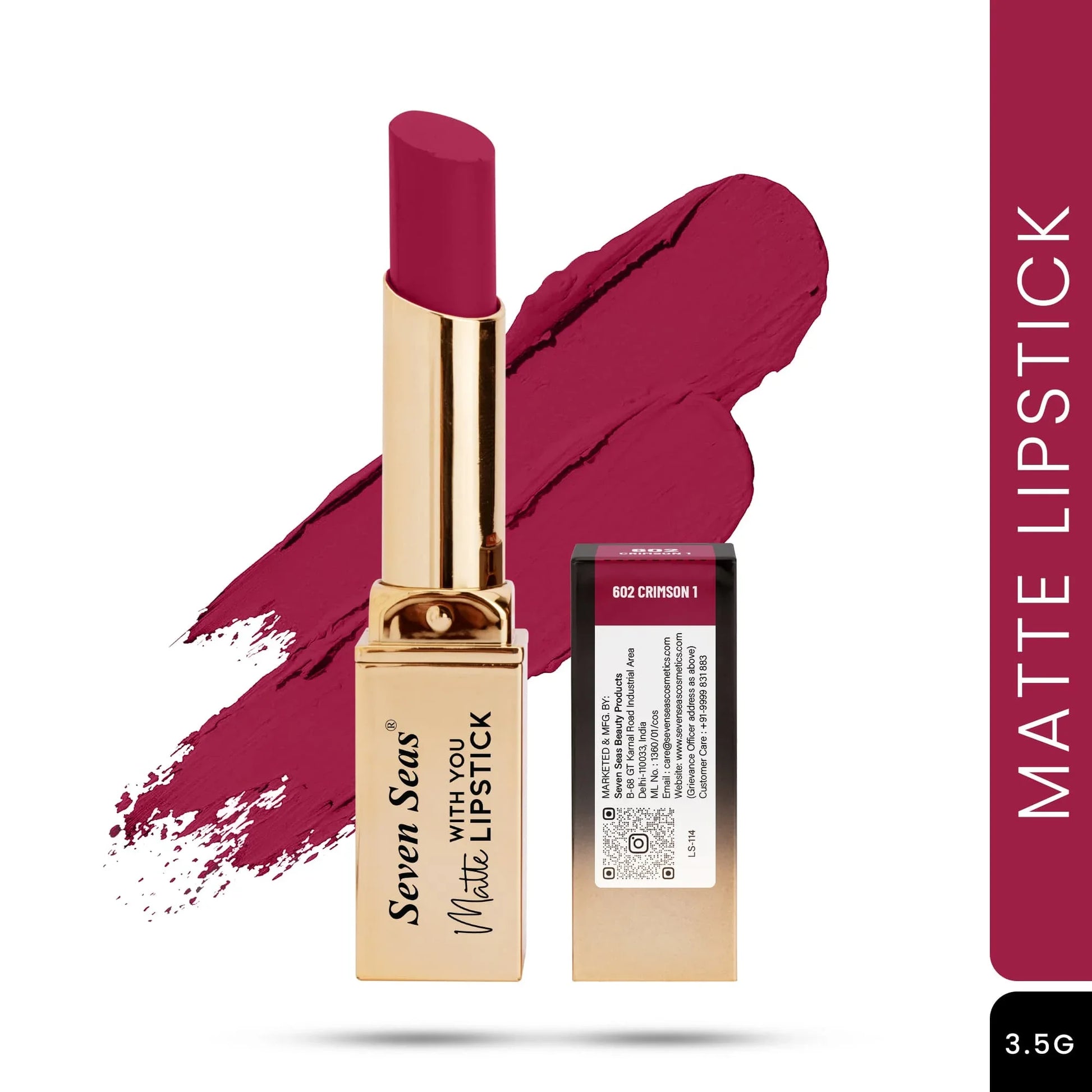 Seven Seas Matte With You Lipstick - Seven Seas Cosmetics