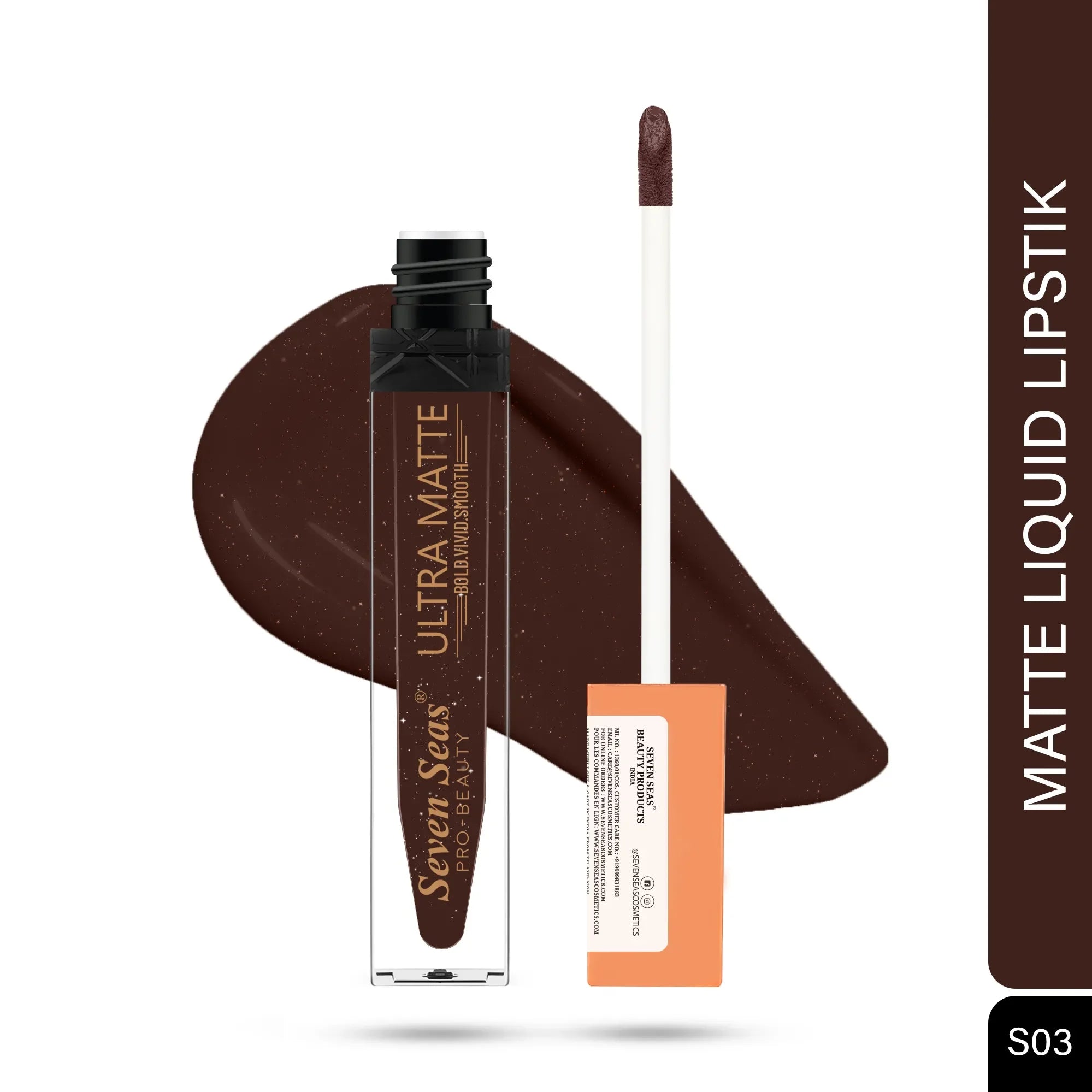 Ultra Matte Liquid Lipstick | High Pigment, Long Lasting Wear - Seven Seas Cosmetics