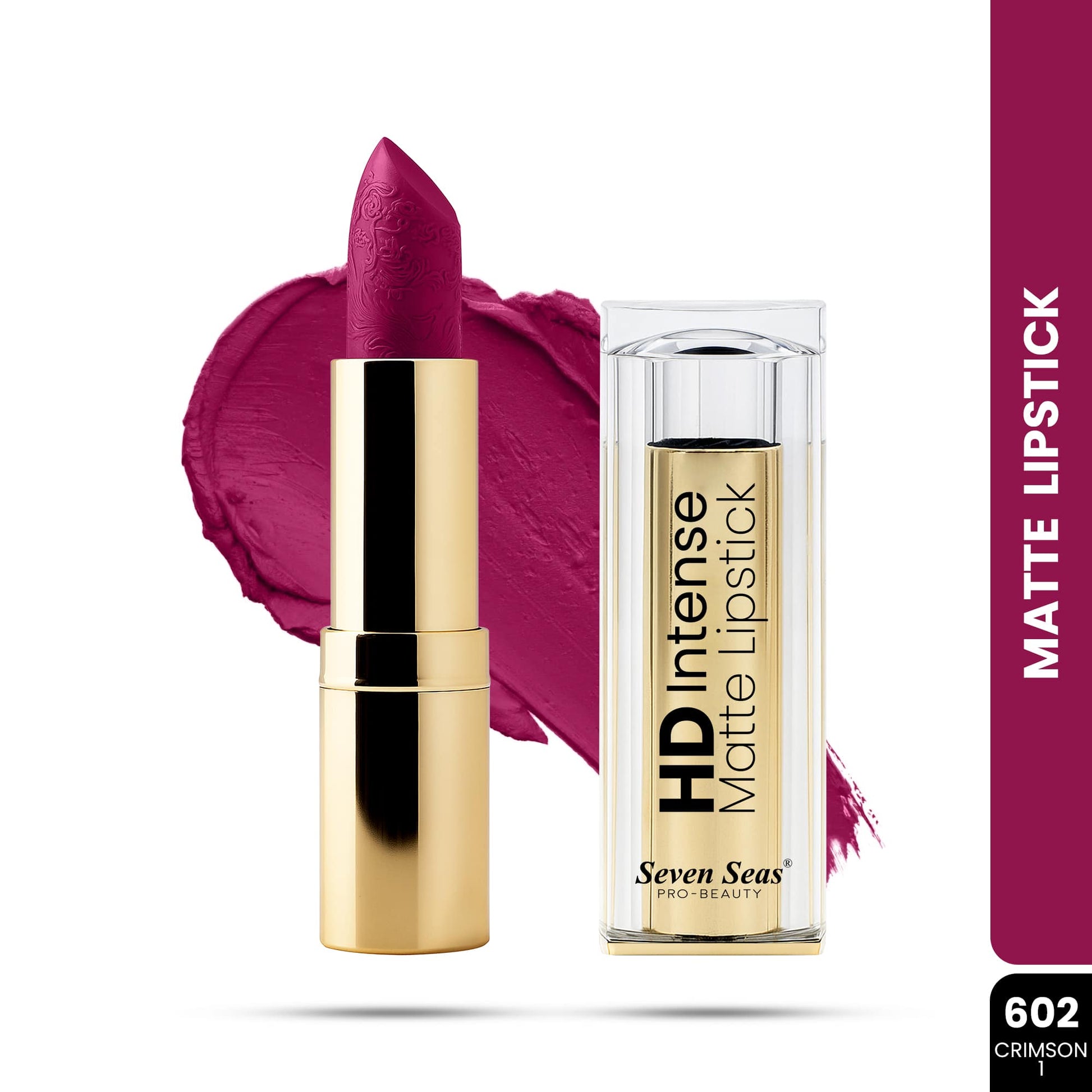 Seven Seas HD Intense Matte Lipstick | Non-Transfer | Lipstick For Women (607-Dark Coffee, 3.5G) - Seven Seas Cosmetics