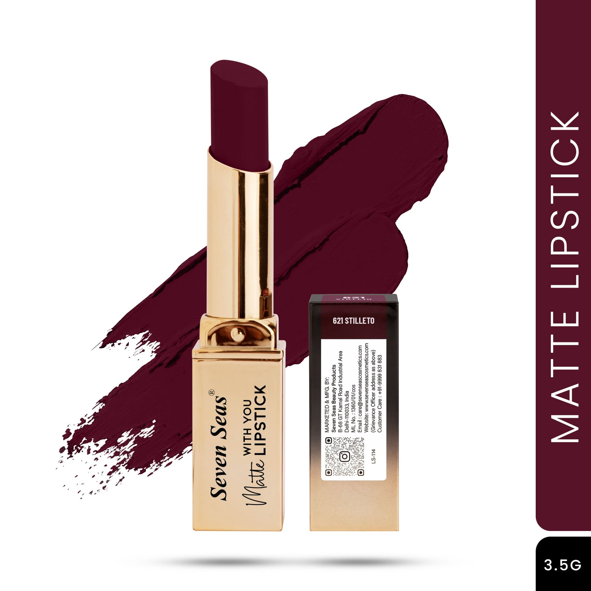 Seven Seas Matte With You Lipstick - Seven Seas Cosmetics