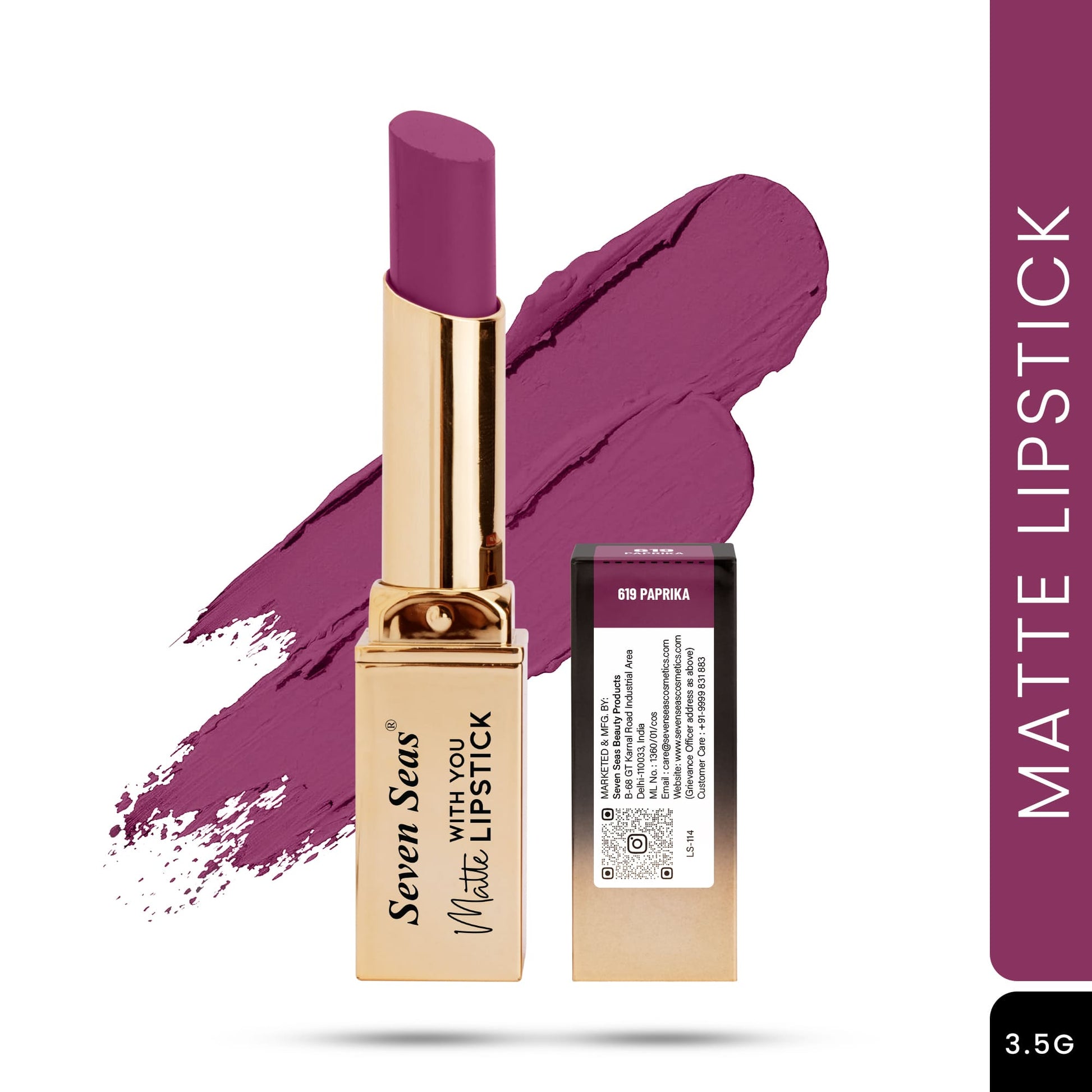Seven Seas Matte With You Lipstick - Seven Seas Cosmetics