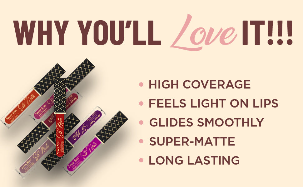 Seven Seas Silk Matte Liquid Lipstick - Seven Seas Cosmetics
