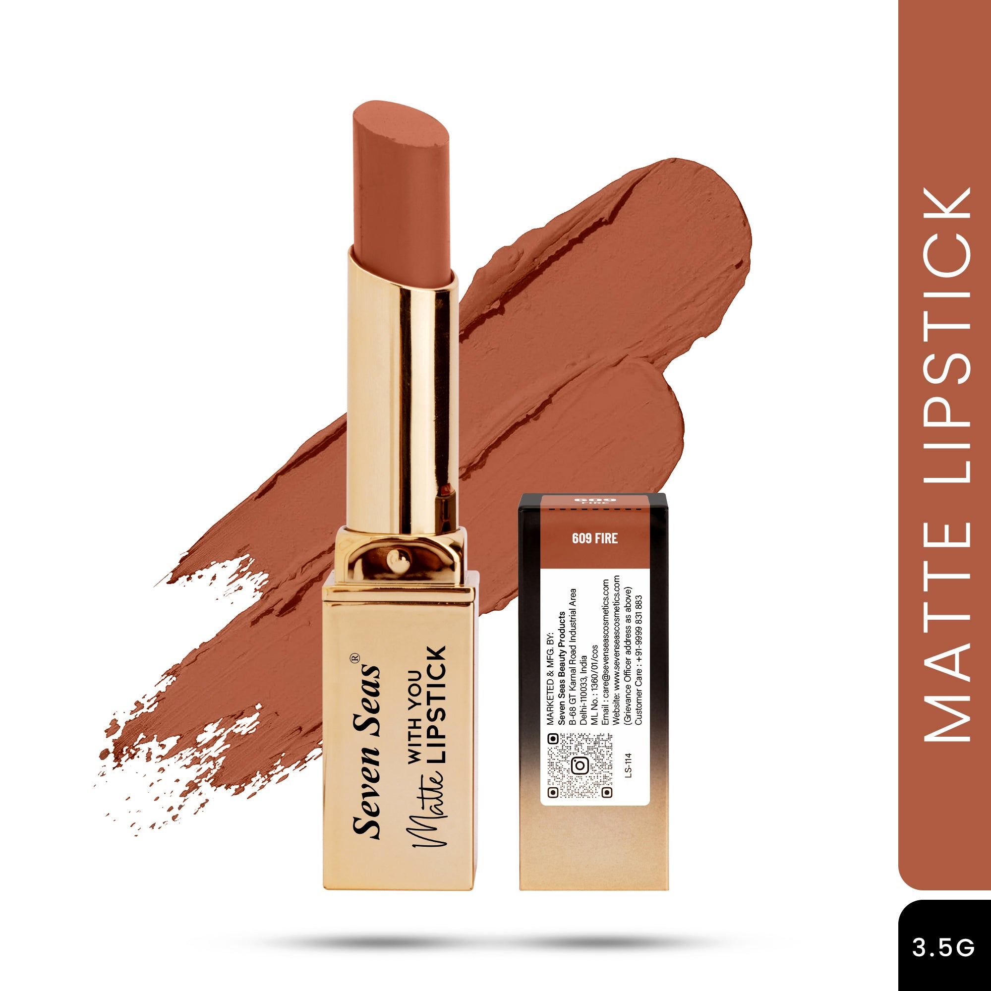 Seven Seas Matte With You Lipstick - Seven Seas Cosmetics