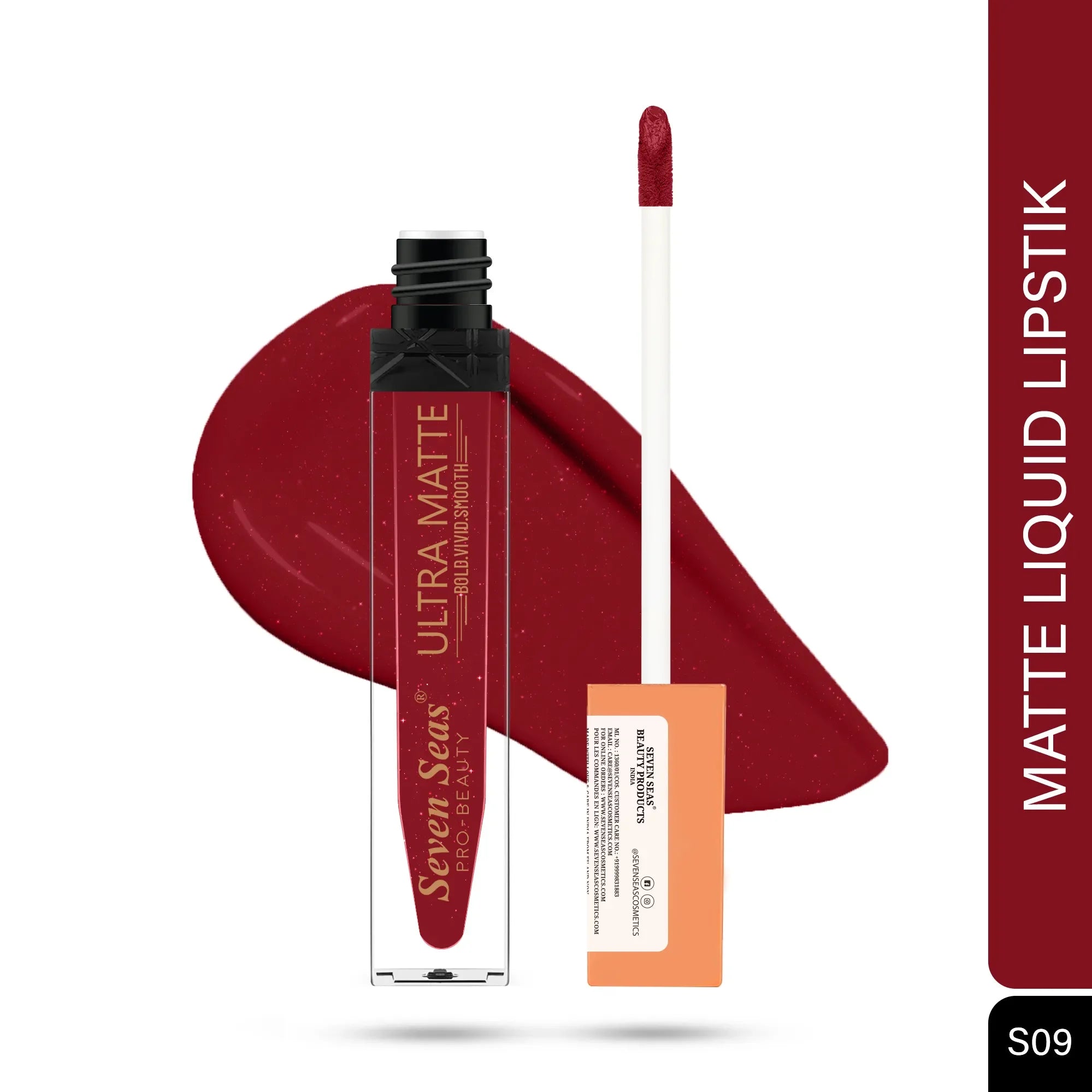 Ultra Matte Liquid Lipstick | High Pigment, Long Lasting Wear - Seven Seas Cosmetics