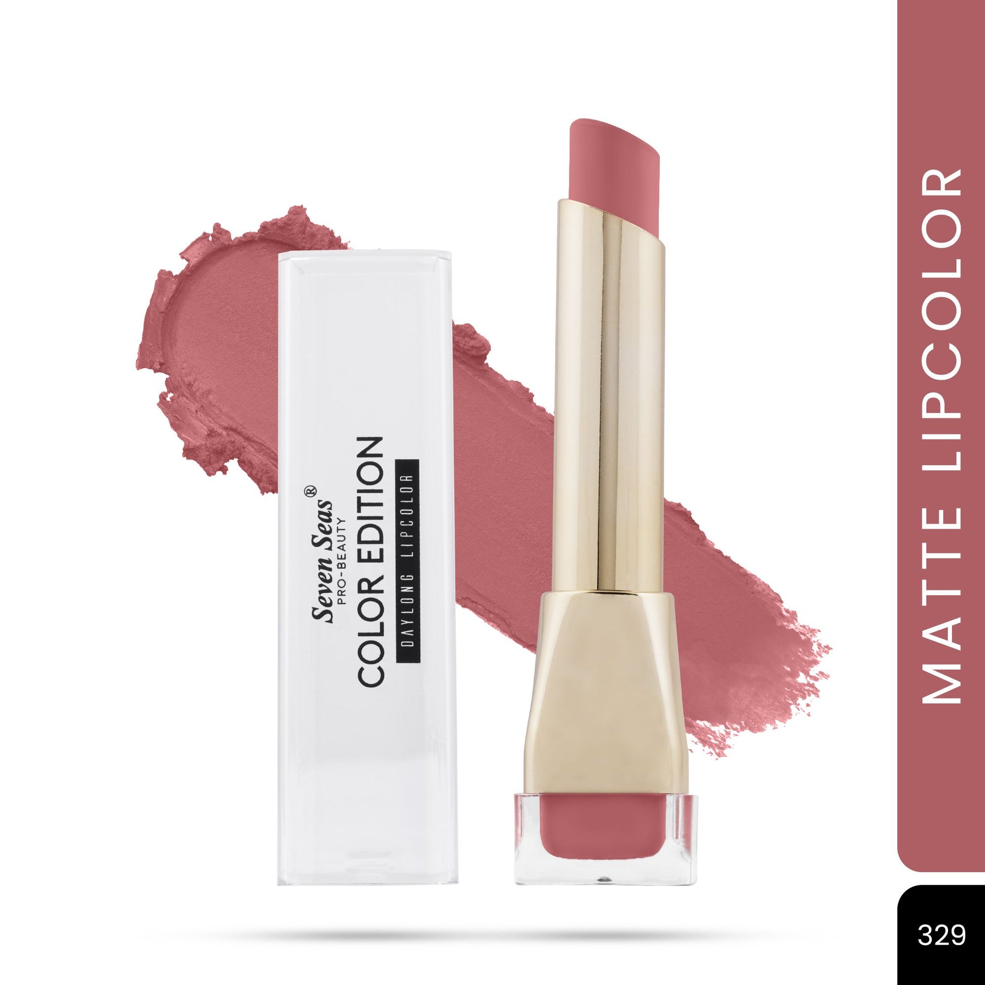 Seven Seas Color Edition Matte Lipstick | Highly Pigmented | Long Lasting | Waterproof | Smudgeproof | Single Coat Application | Lipstick for Women - Seven Seas Cosmetics