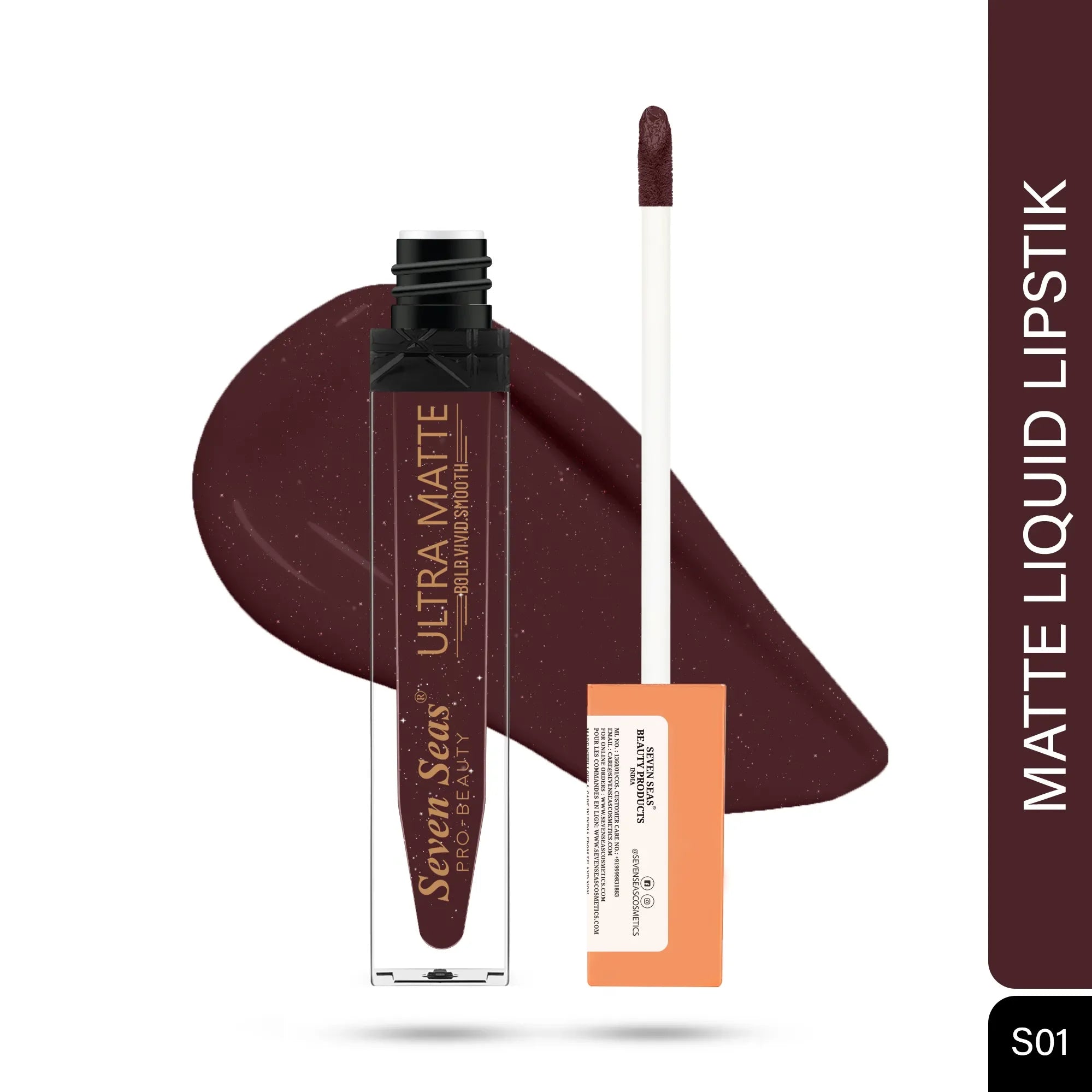 Ultra Matte Liquid Lipstick | High Pigment, Long Lasting Wear - Seven Seas Cosmetics