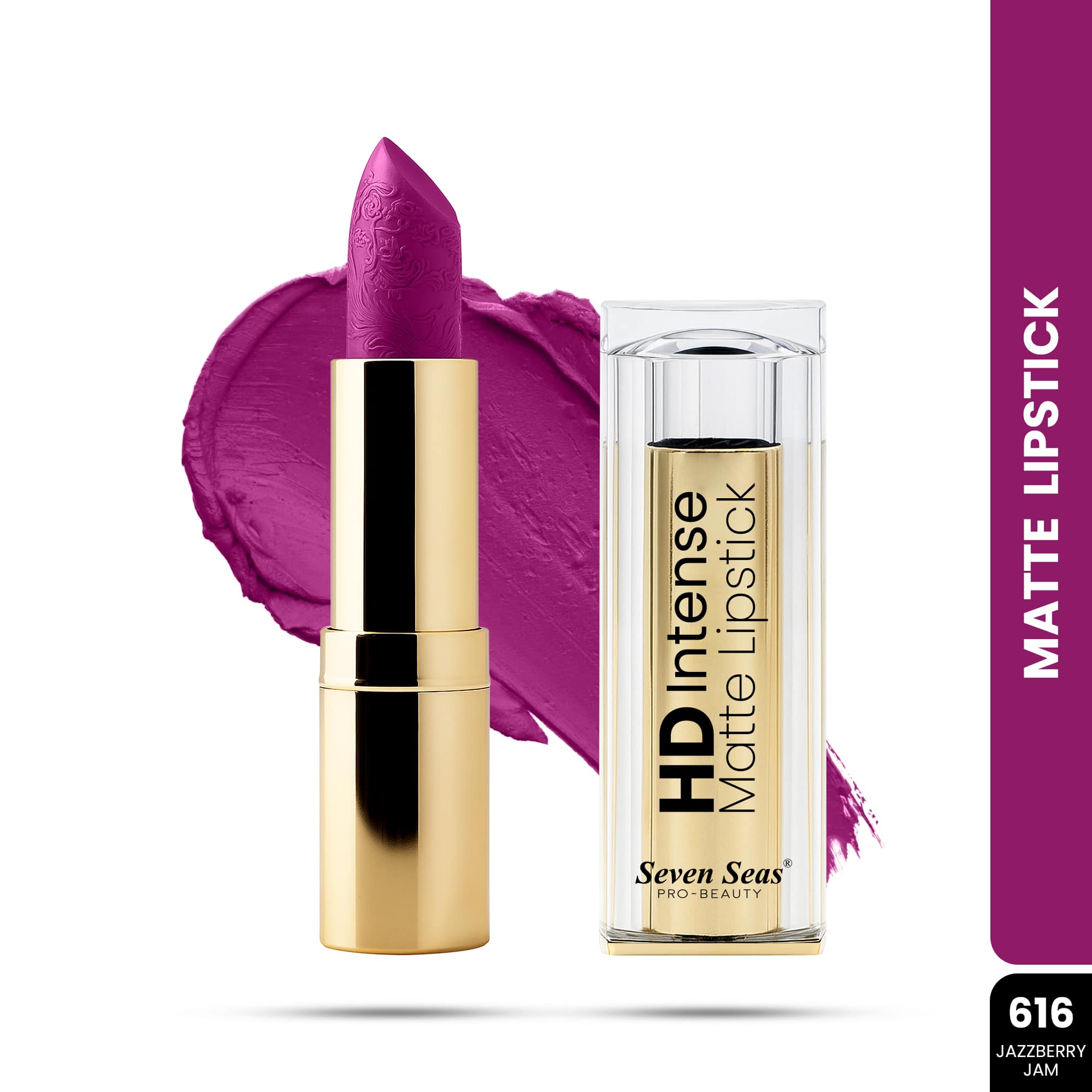 Seven Seas HD Intense Matte Lipstick | Non-Transfer | Lipstick For Women (607-Dark Coffee, 3.5G) - Seven Seas Cosmetics