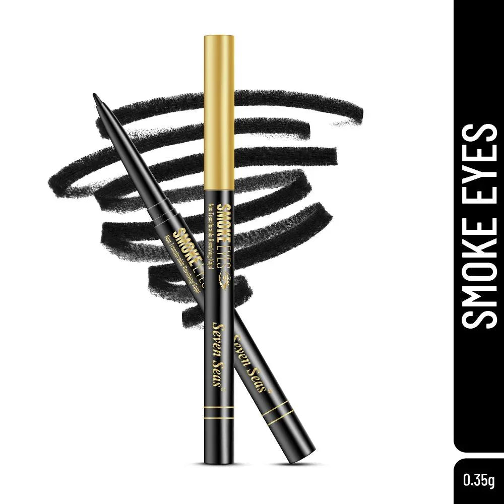 Smoke Eyes Non Transfer Kajal | Long Lasting Smudge-Proof Eye Makeup - Seven Seas Cosmetics