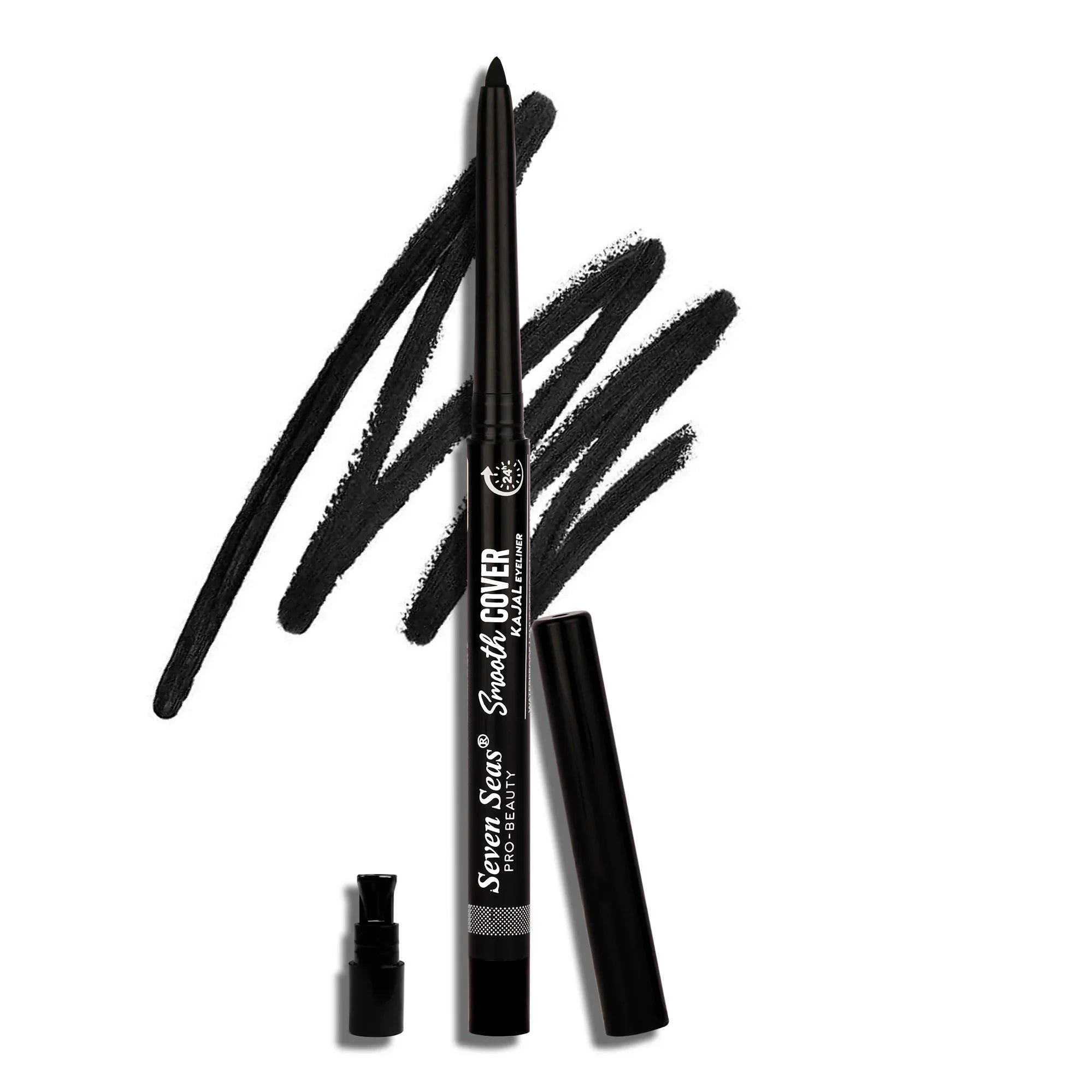 Jet Black Smooth Cover Kajal - Seven Seas Cosmetics