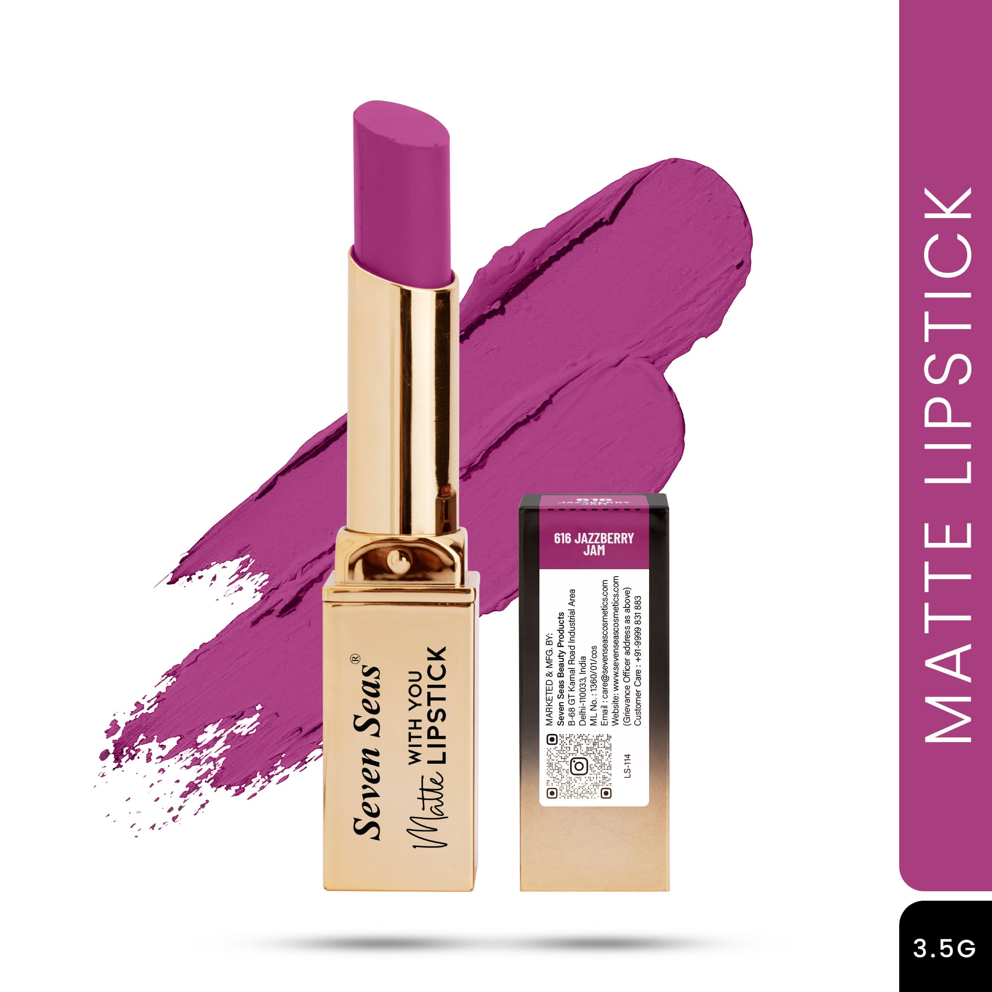 Seven Seas Matte With You Lipstick - Seven Seas Cosmetics