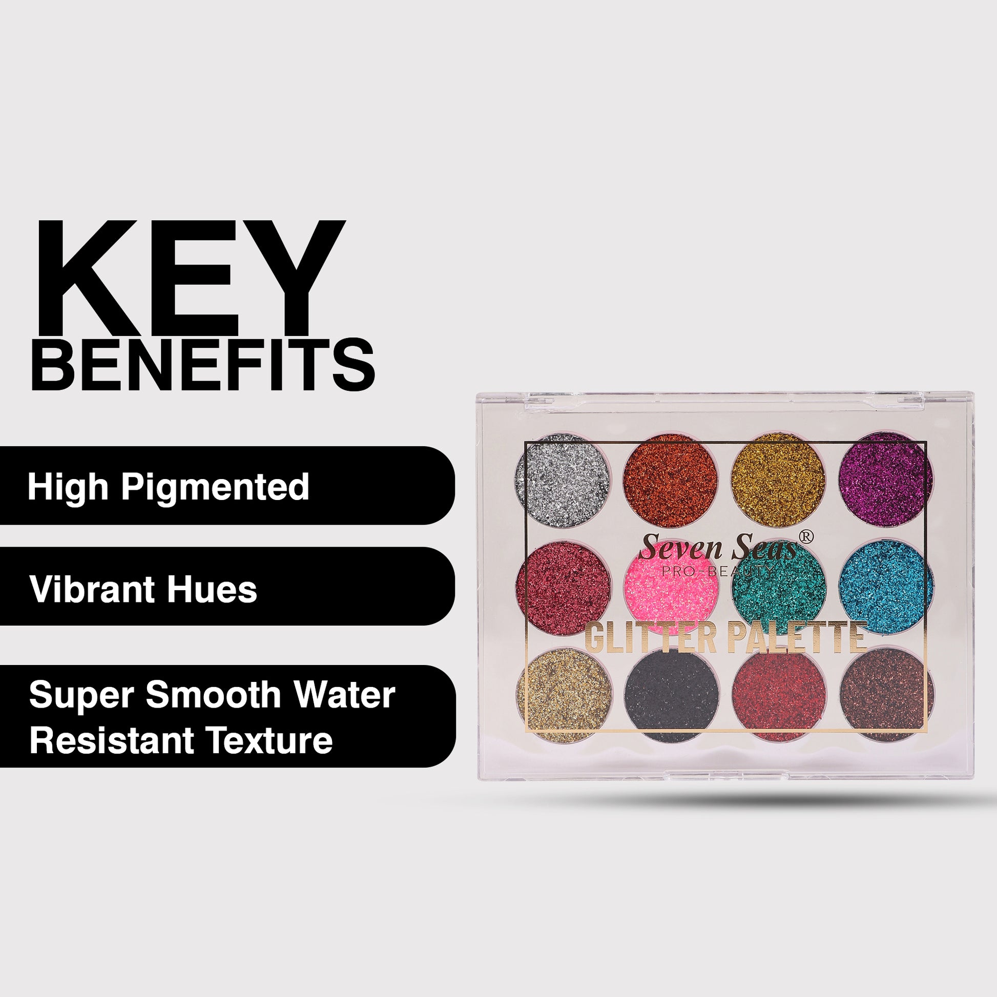 Glitter Eyeshadow Palette - Seven Seas Cosmetics