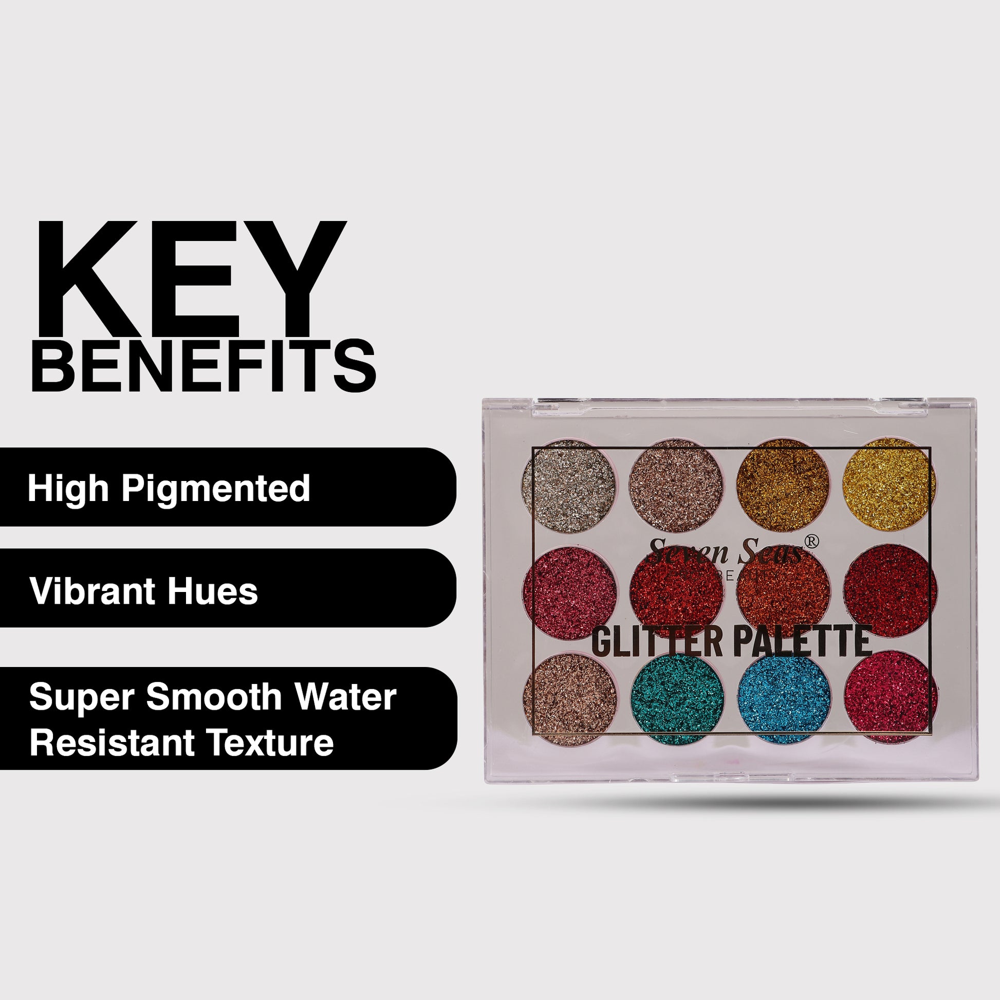 Glitter Eyeshadow Palette - Seven Seas Cosmetics