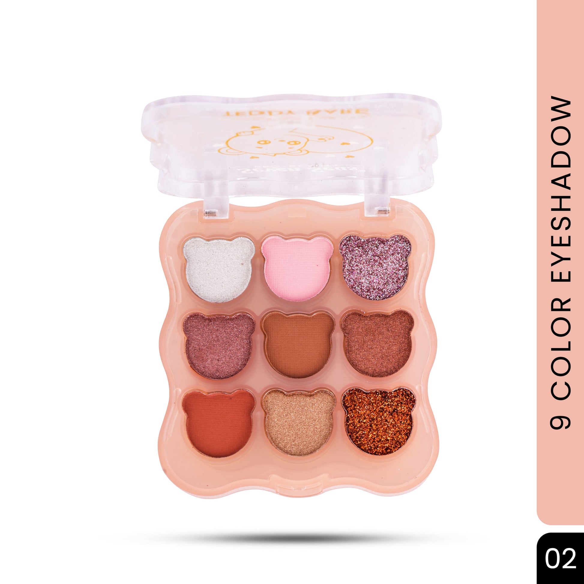Seven Seas Teddy Bare 9 Colors Eyeshadow Palette | Shimmer & Matte Finish Highly Pigmented Eyeshadow Palette | 9 Shades | Easy To Blend Eyeshadow - Seven Seas Cosmetics
