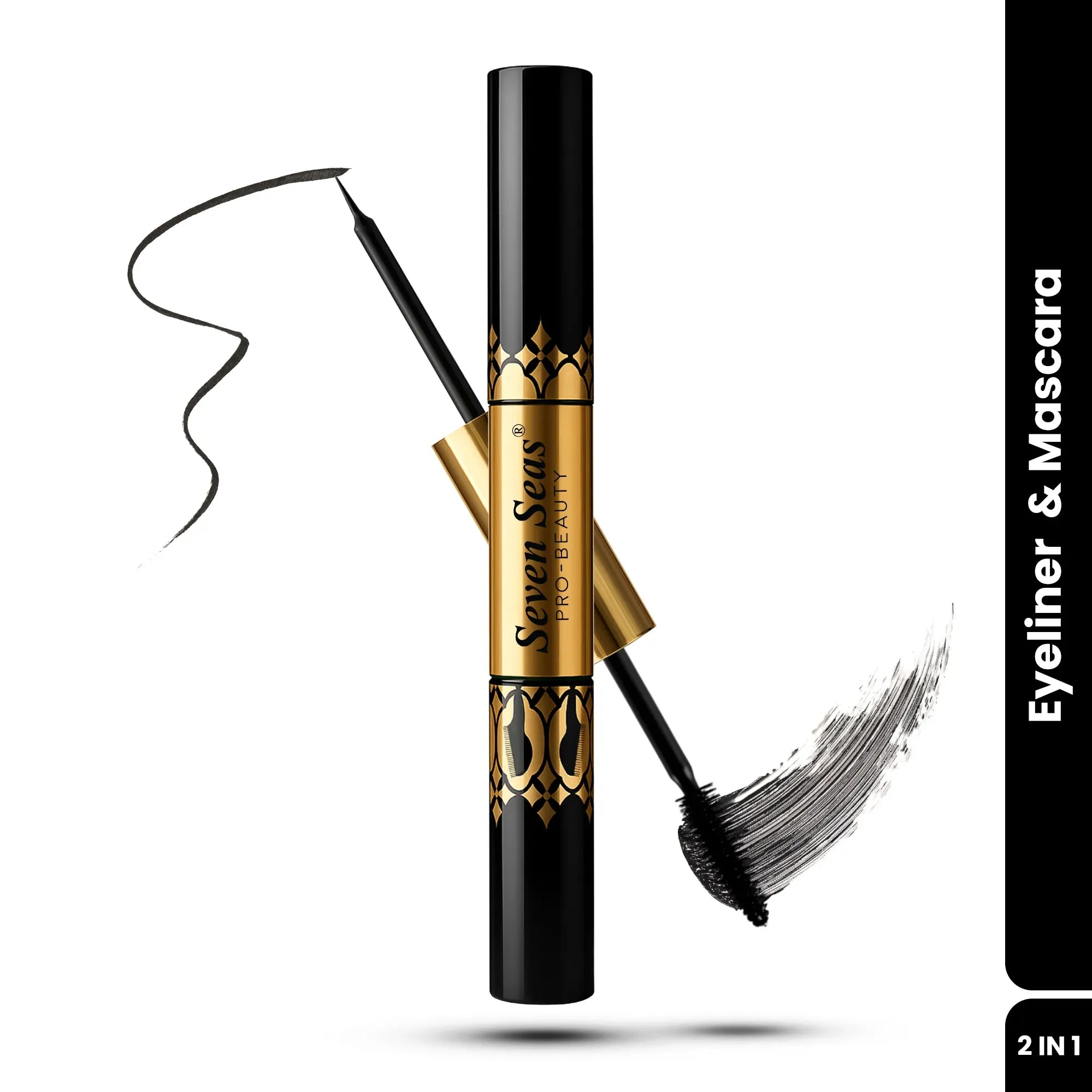 2 in 1 Eyeliner & Mascara | Long Lasting Eye Makeup Duo - Seven Seas Cosmetics