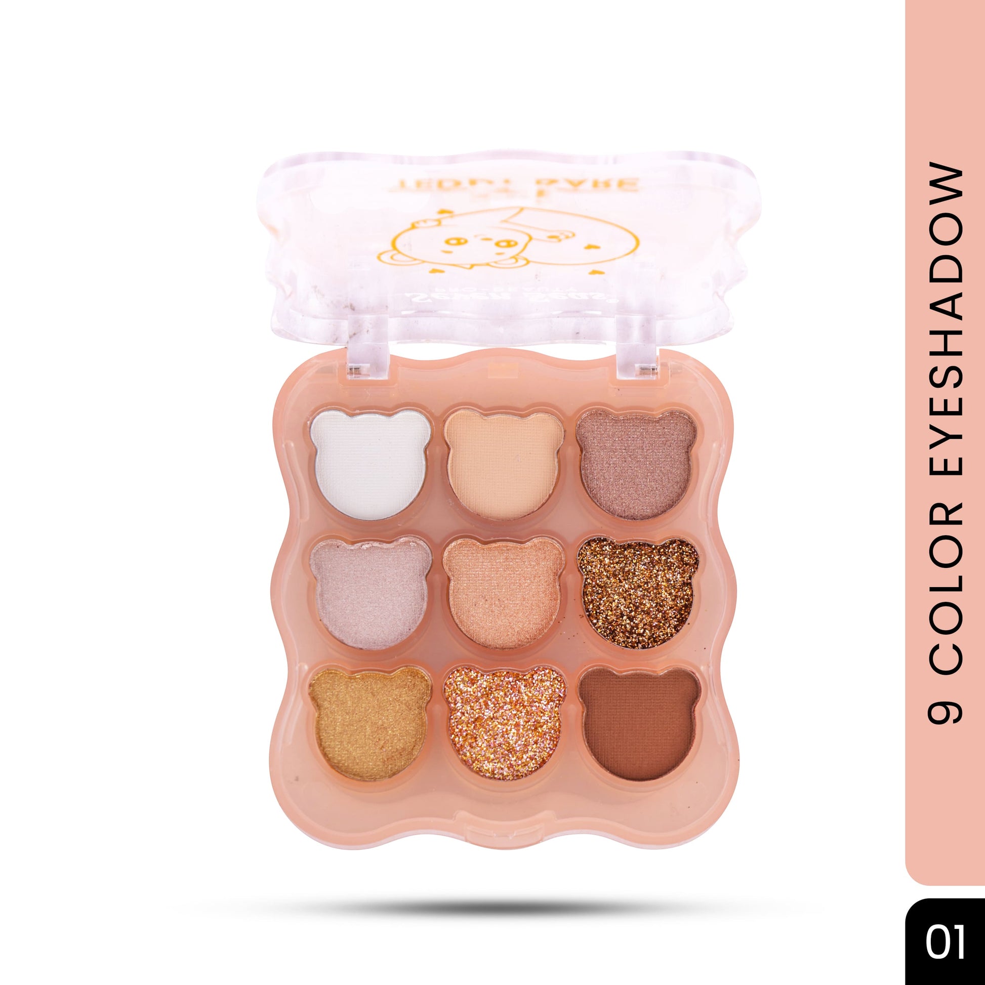 Seven Seas Teddy Bare 9 Colors Eyeshadow Palette | Shimmer & Matte Finish Highly Pigmented Eyeshadow Palette | 9 Shades | Easy To Blend Eyeshadow - Seven Seas Cosmetics