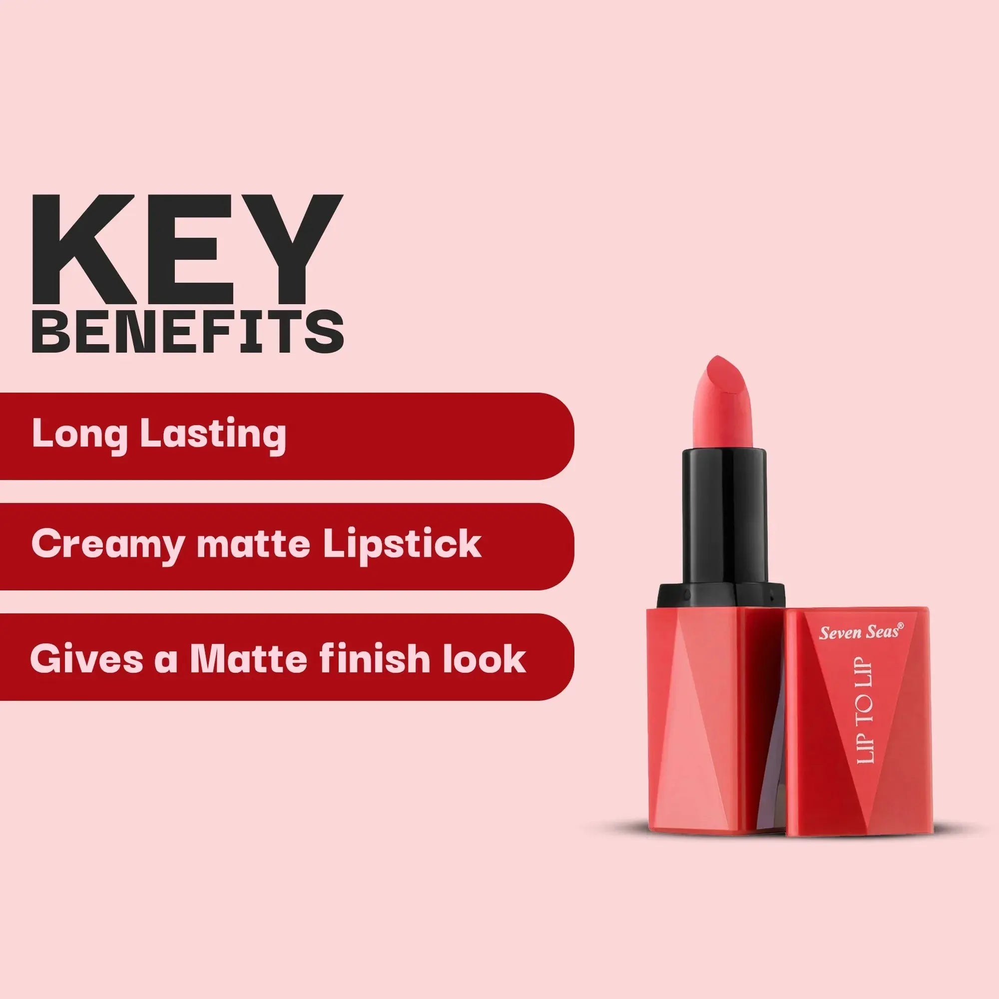 Lip To Lip Matte Lipstick - Seven Seas Cosmetics