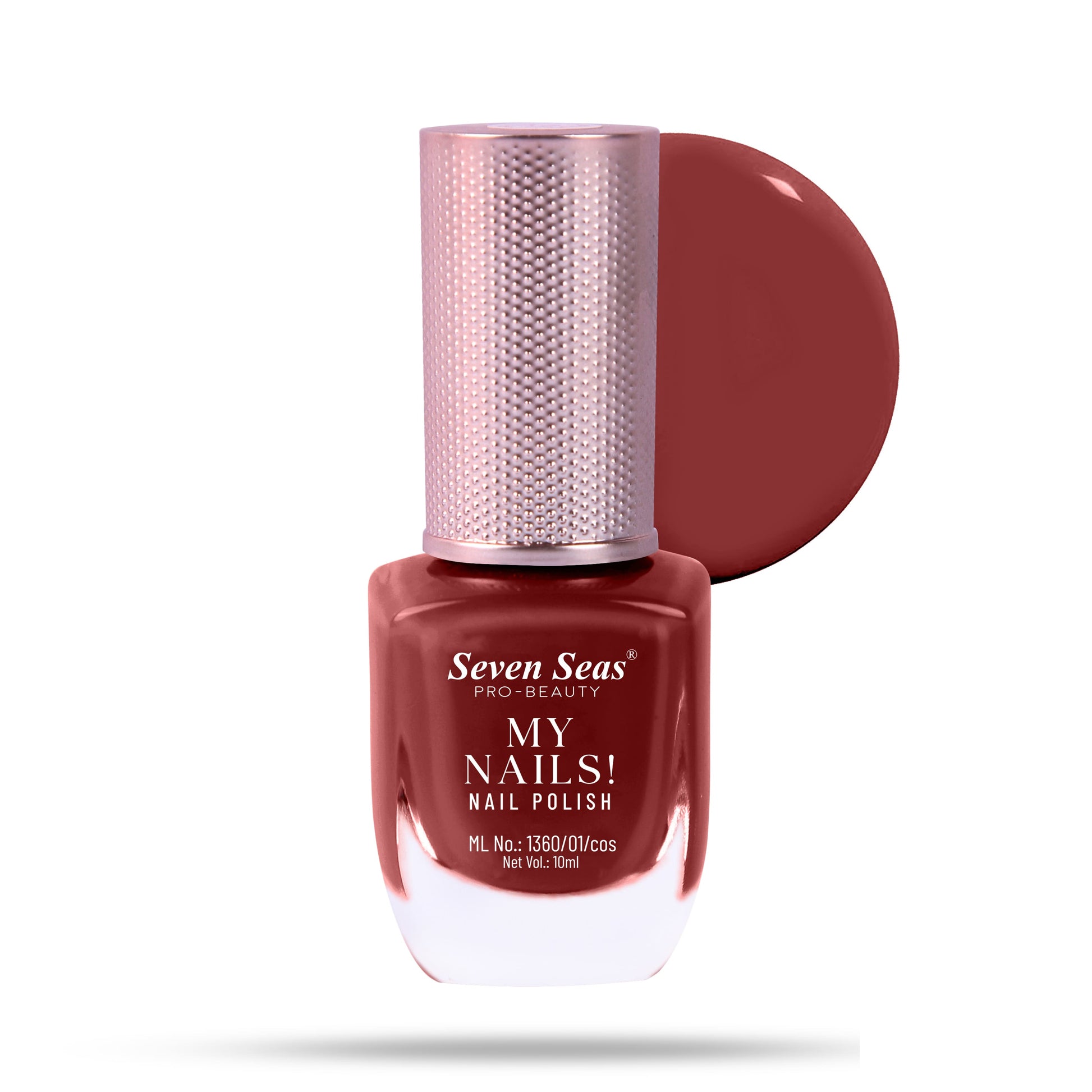Seven Seas My Nails Nail Polish, High Colour Pay Off, Long Lasting, Quick Drying, Chip Resistant, Non-Staining, 10ml - Seven Seas Cosmetics
