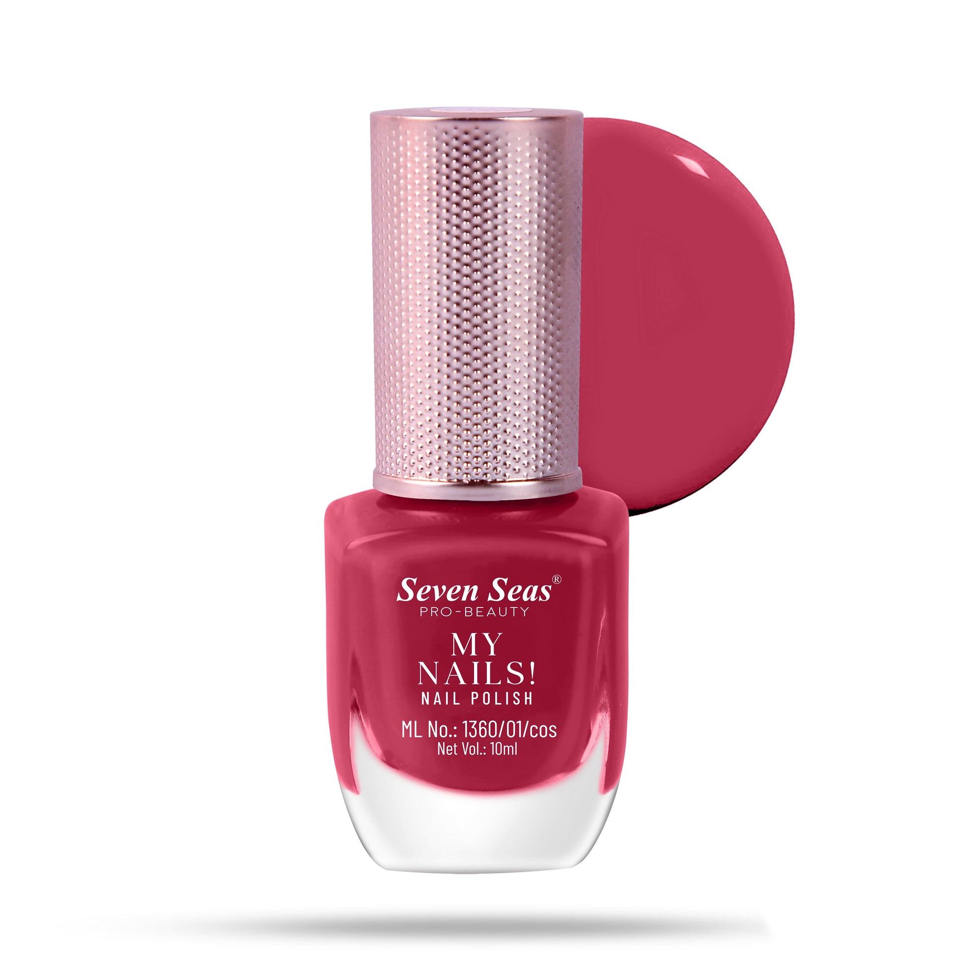 Seven Seas My Nails Nail Polish, High Colour Pay Off, Long Lasting, Quick Drying, Chip Resistant, Non-Staining, 10ml - Seven Seas Cosmetics