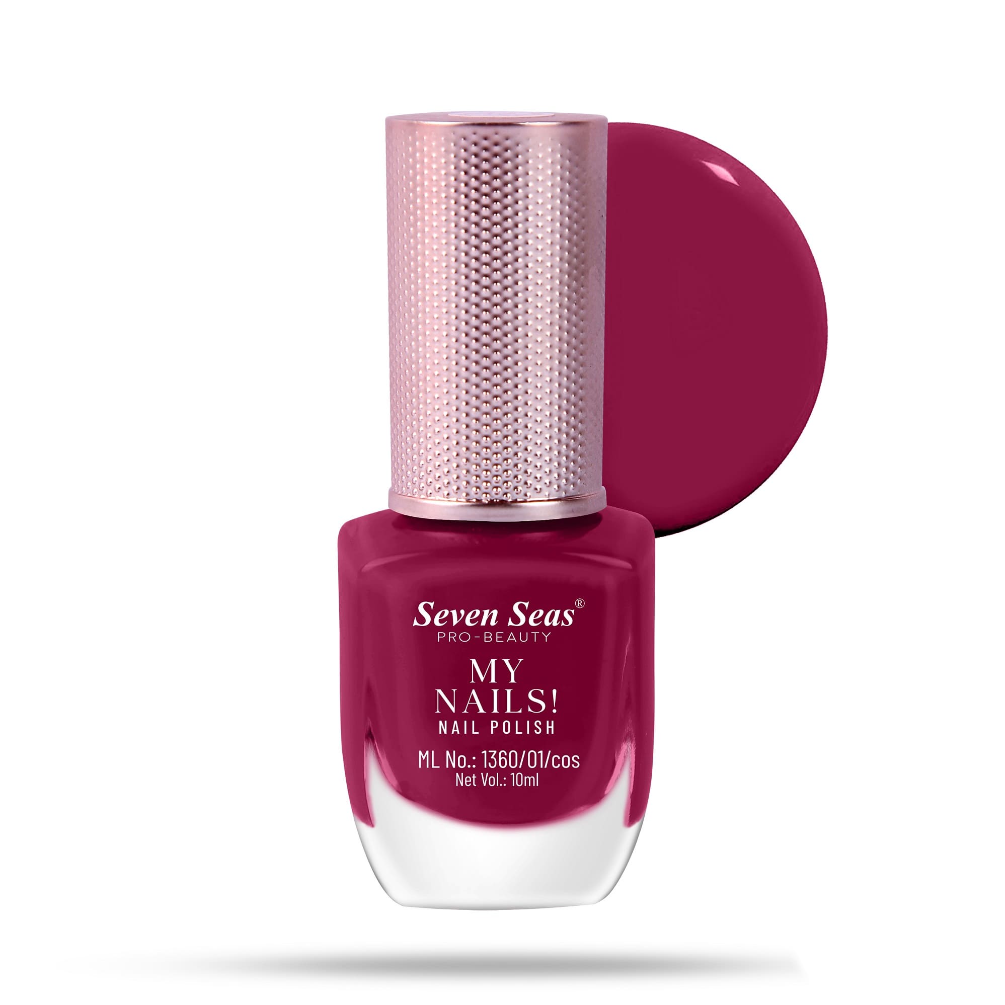 Seven Seas My Nails Nail Polish, High Colour Pay Off, Long Lasting, Quick Drying, Chip Resistant, Non-Staining, 10ml - Seven Seas Cosmetics