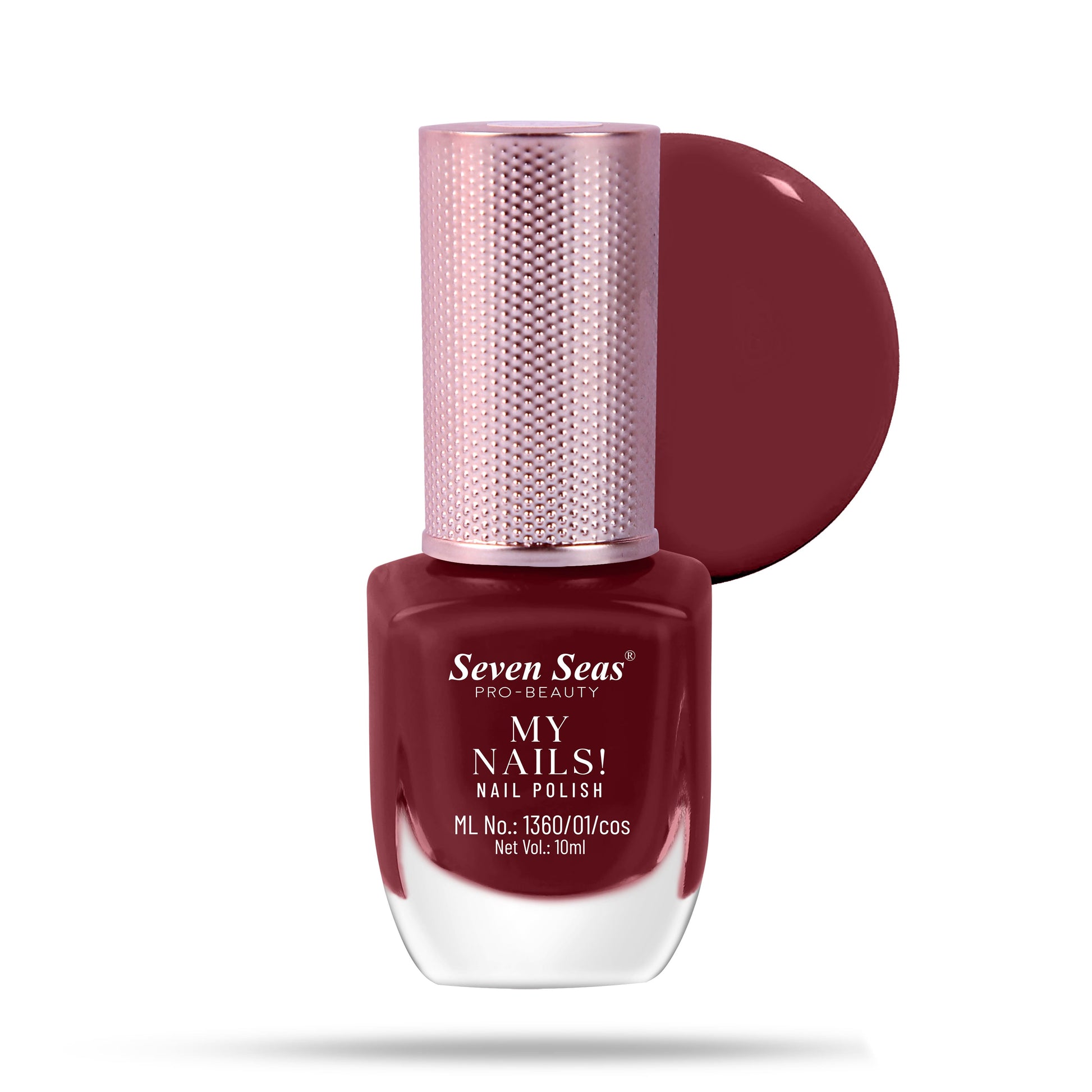Seven Seas My Nails Nail Polish, High Colour Pay Off, Long Lasting, Quick Drying, Chip Resistant, Non-Staining, 10ml - Seven Seas Cosmetics