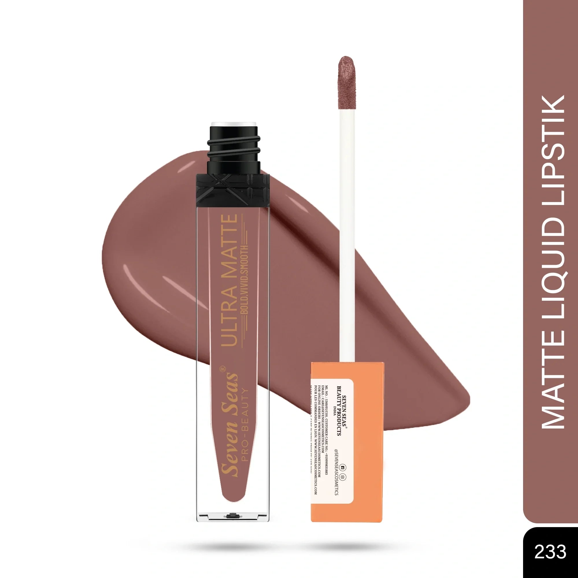 Ultra Matte Liquid Lipstick | High Pigment, Long Lasting Wear - Seven Seas Cosmetics