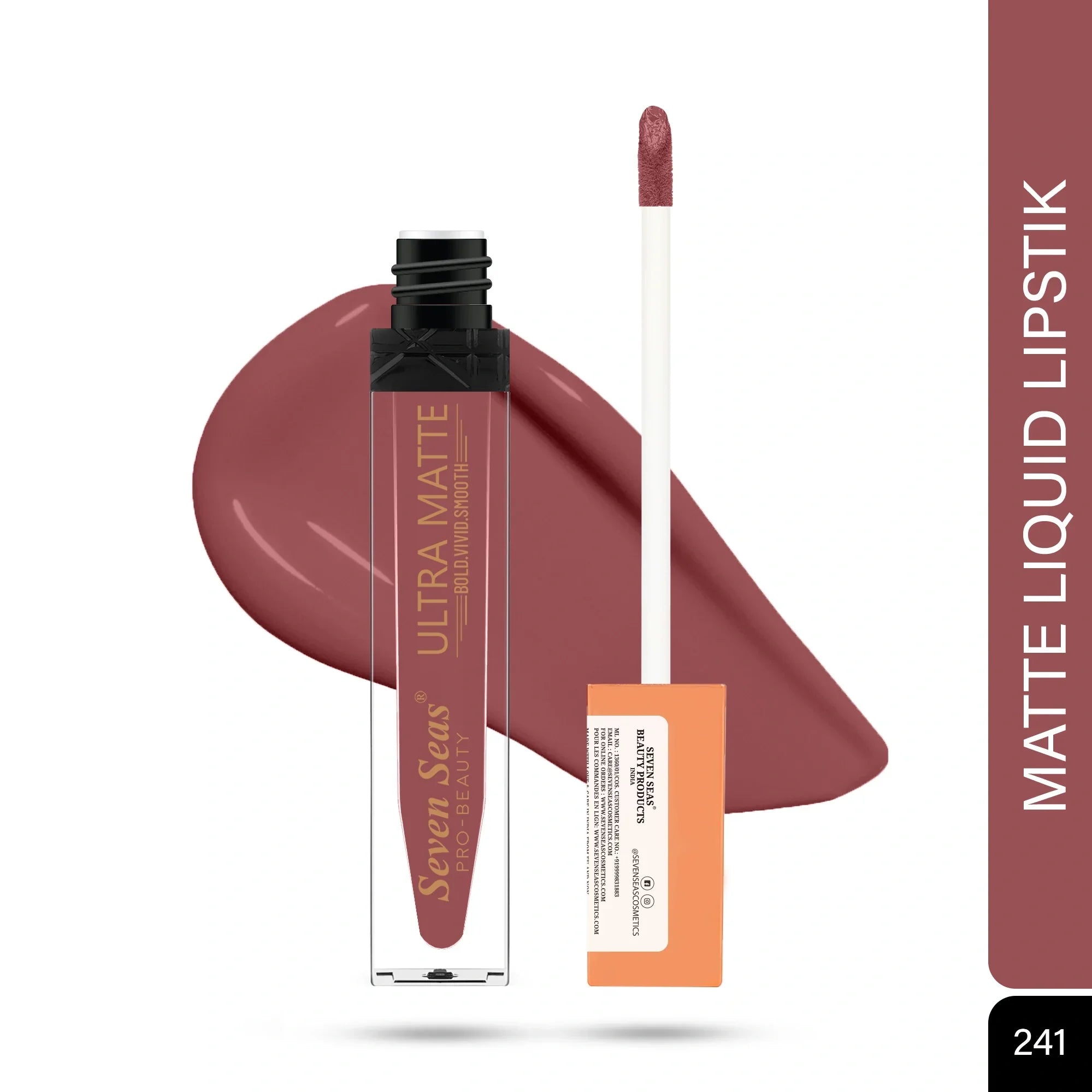 Ultra Matte Liquid Lipstick | High Pigment, Long Lasting Wear - Seven Seas Cosmetics